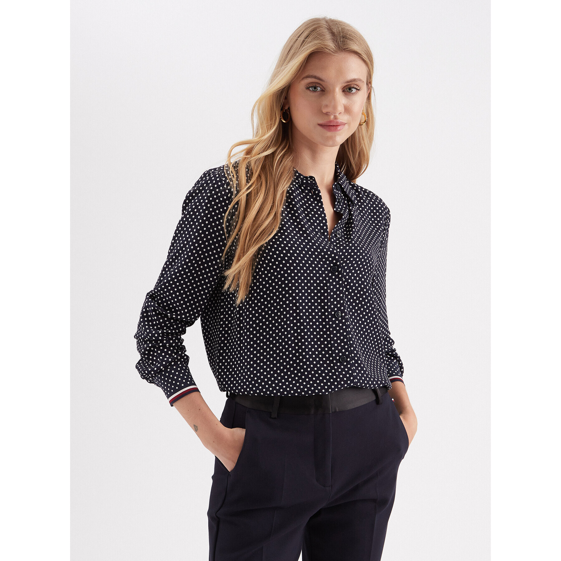 Tommy Hilfiger Риза WW0WW39393 Тъмносин Regular Fit - Pepit.bg