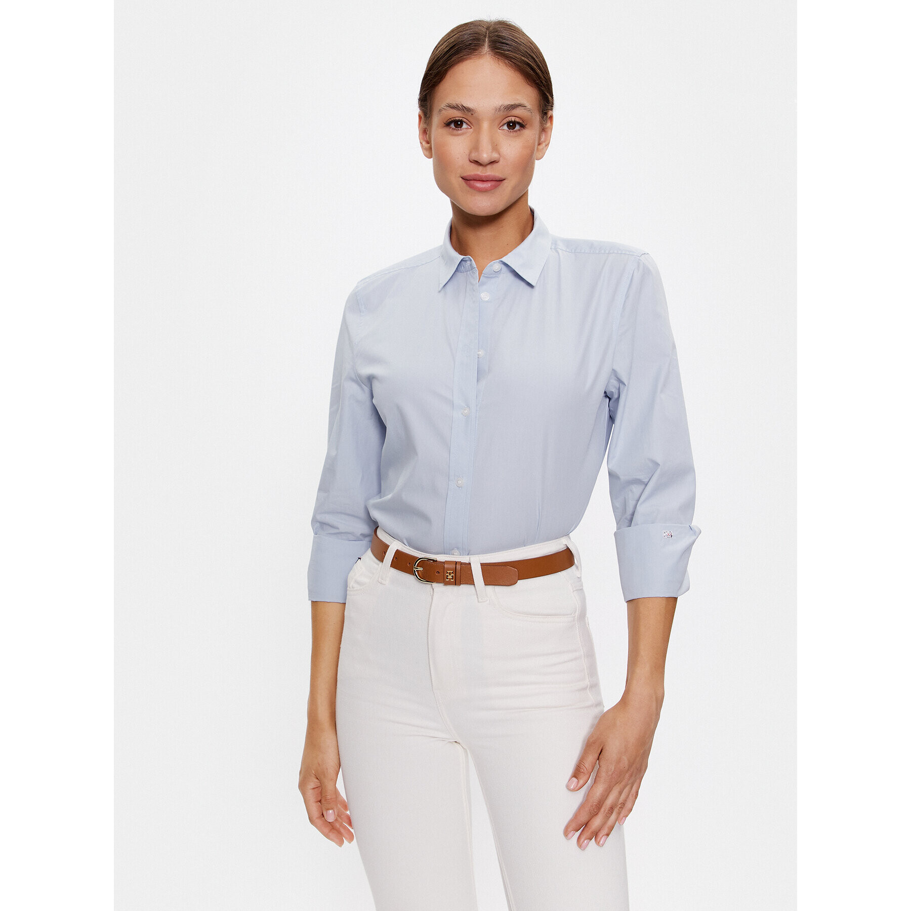 Tommy Hilfiger Риза WW0WW39401 Син Regular Fit - Pepit.bg