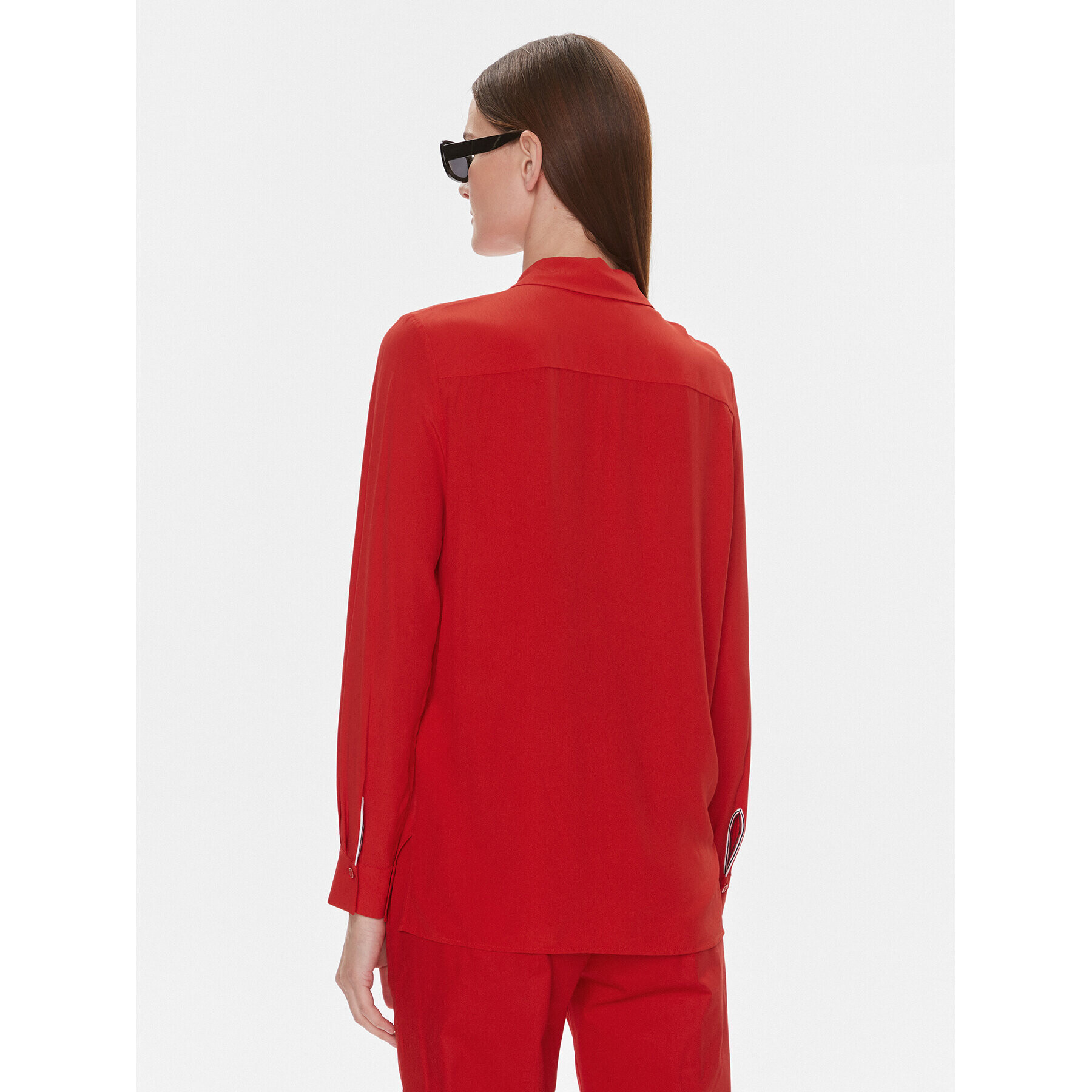 Tommy Hilfiger Риза WW0WW40535 Червен Relaxed Fit - Pepit.bg