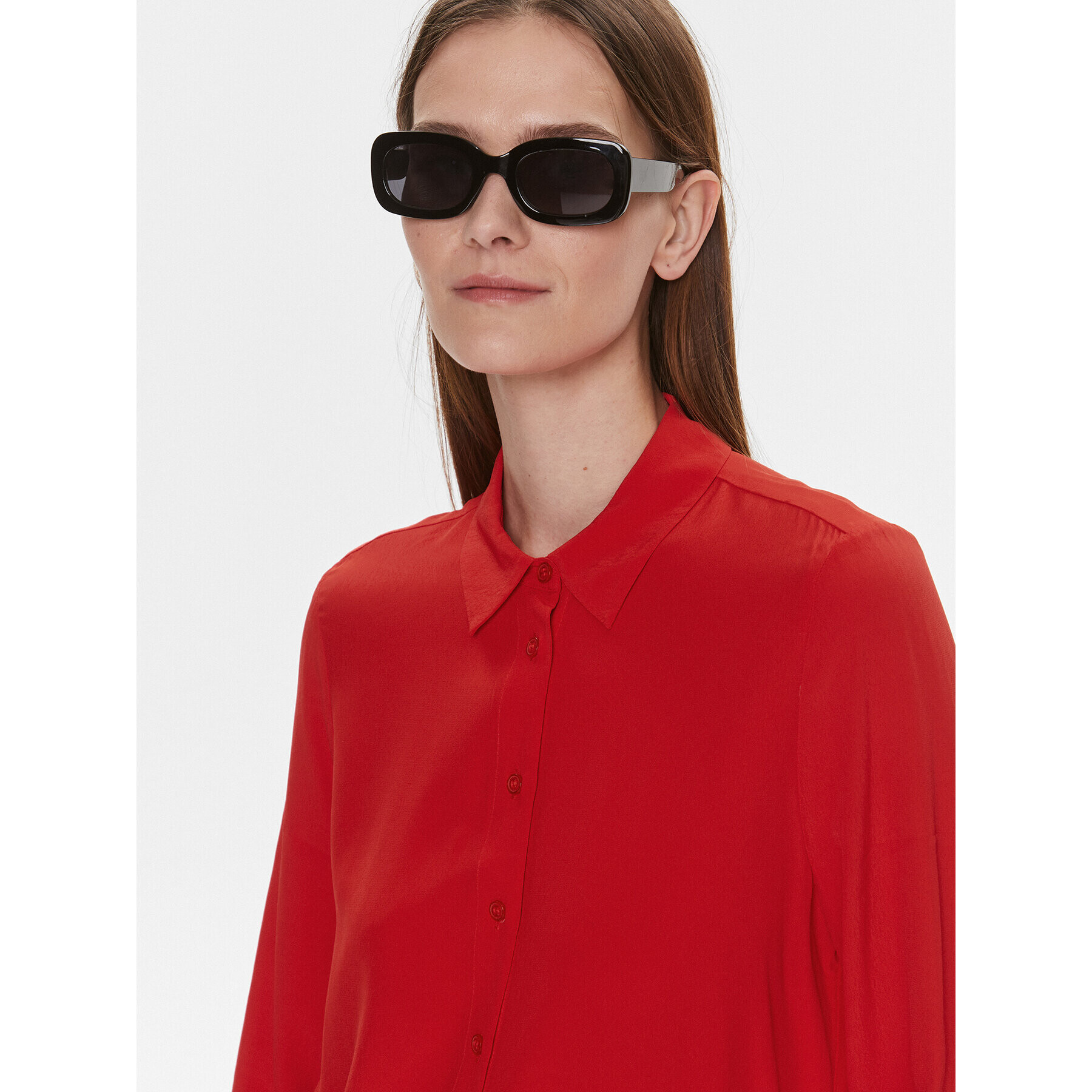Tommy Hilfiger Риза WW0WW40535 Червен Relaxed Fit - Pepit.bg