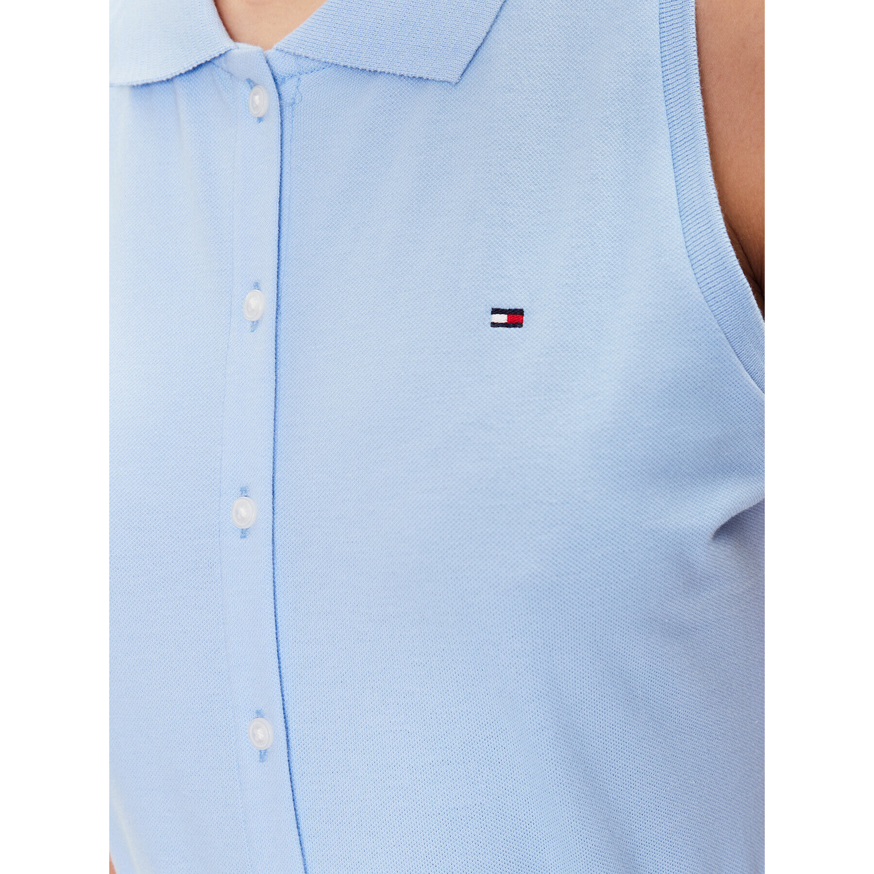 Tommy Hilfiger Рокля тип риза WW0WW37838 Син Slim Fit - Pepit.bg