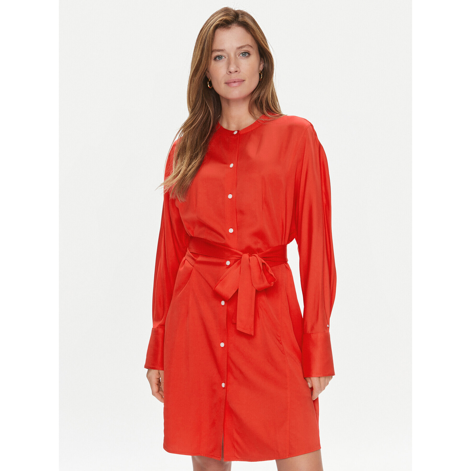 Tommy Hilfiger Рокля тип риза WW0WW40245 Червен Regular Fit - Pepit.bg