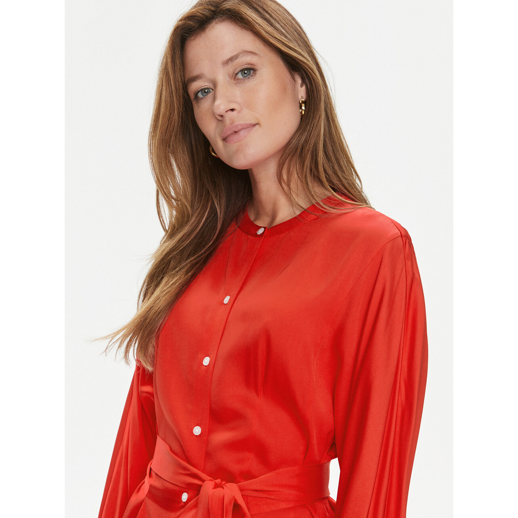Tommy Hilfiger Рокля тип риза WW0WW40245 Червен Regular Fit - Pepit.bg