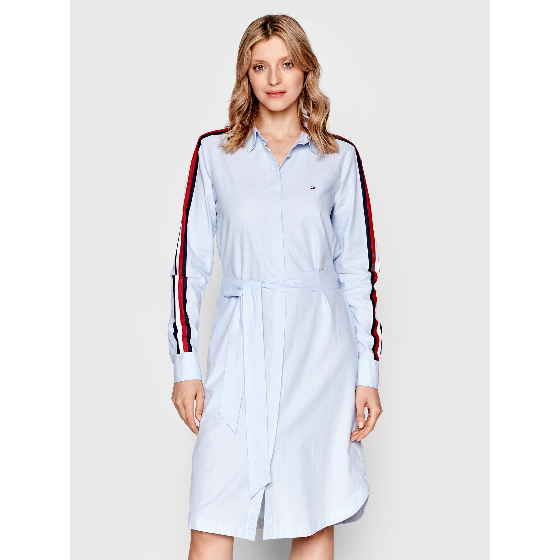 Tommy Hilfiger Рокля тип риза Monica WW0WW32363 Син Regular Fit - Pepit.bg