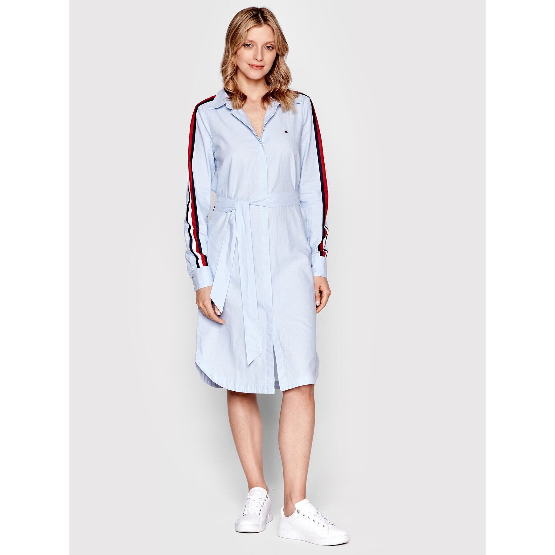 Tommy Hilfiger Рокля тип риза Monica WW0WW32363 Син Regular Fit - Pepit.bg
