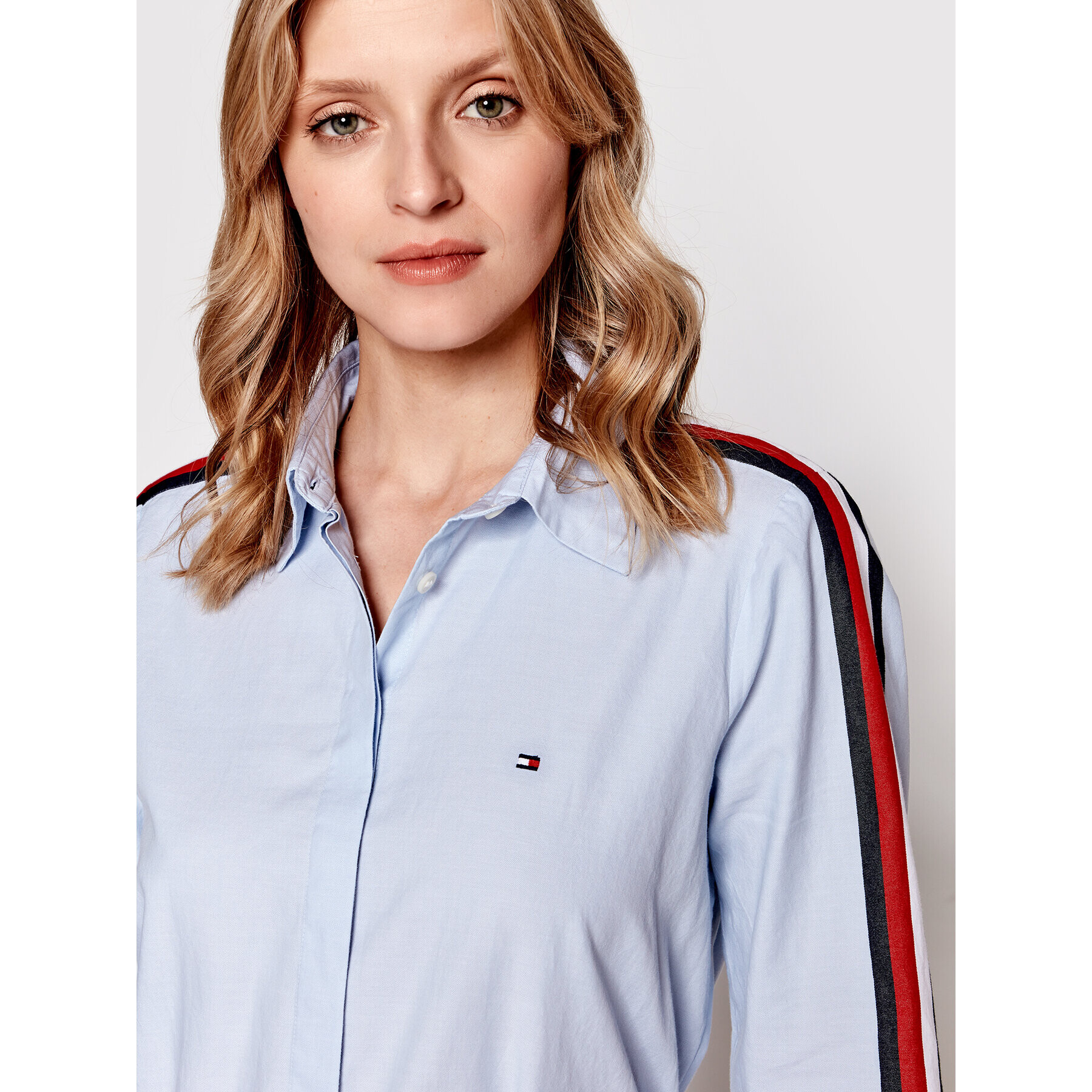 Tommy Hilfiger Рокля тип риза Monica WW0WW32363 Син Regular Fit - Pepit.bg