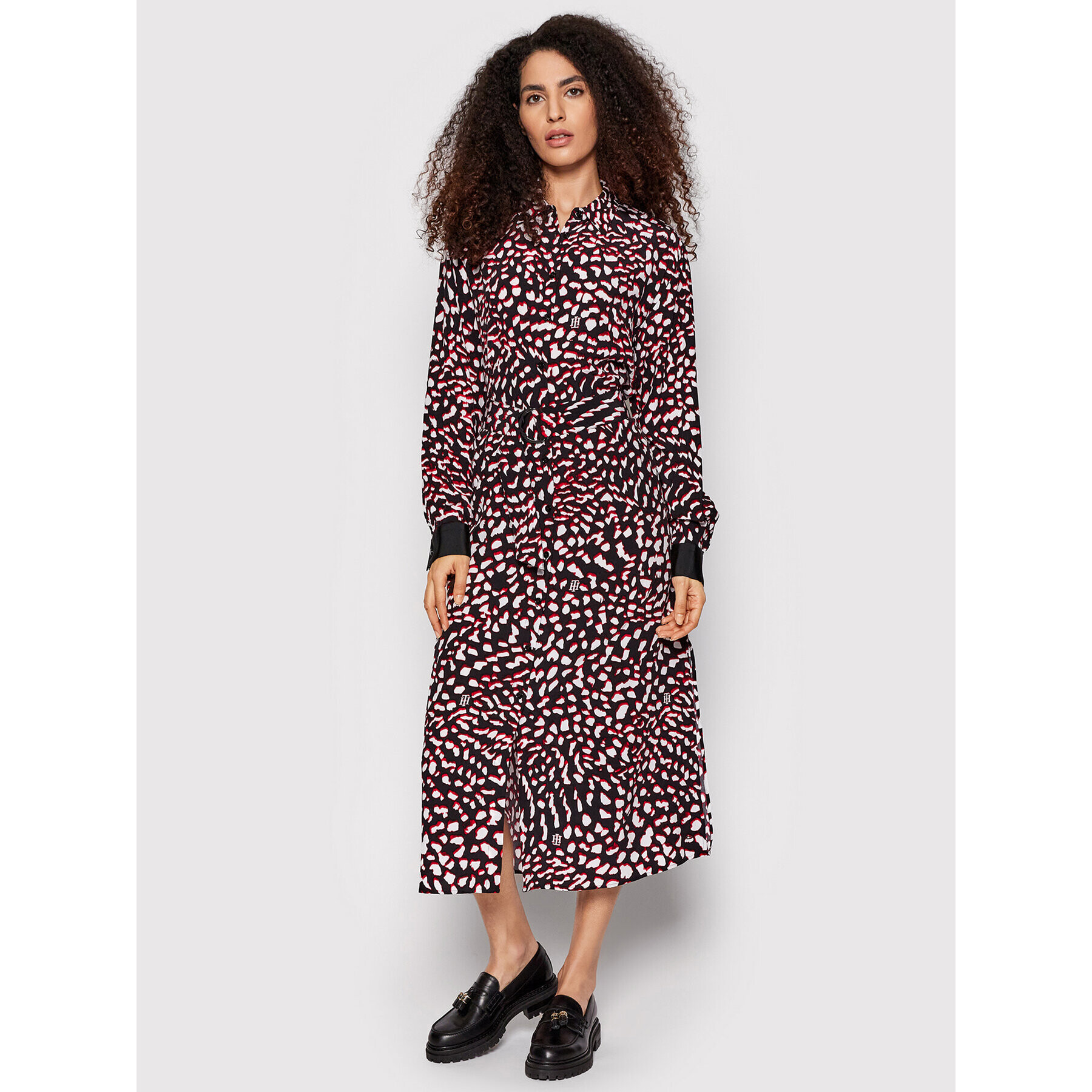Tommy Hilfiger Рокля тип риза WW0WW32359 Черен Regular Fit - Pepit.bg