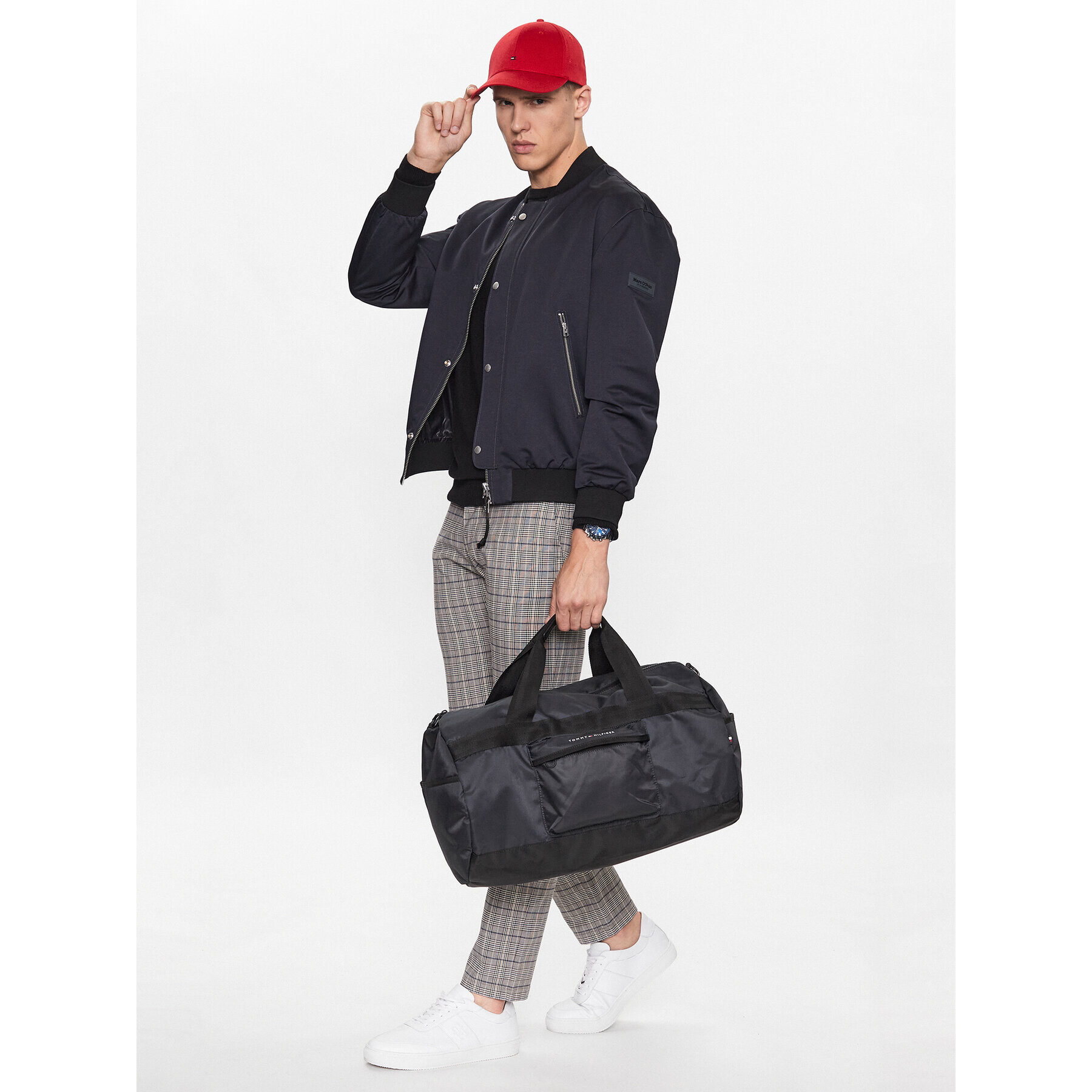 Tommy Hilfiger Сак Th Skyline Duffle AM0AM10913 Тъмносин - Pepit.bg