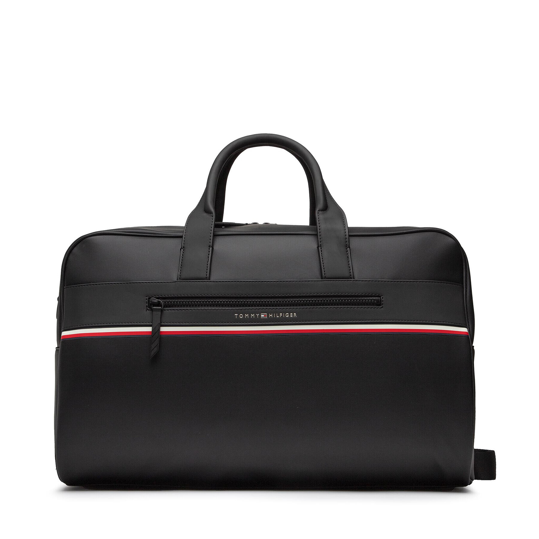 Tommy Hilfiger Сак Th Stripe Duffle AM0AM10302 Черен - Pepit.bg