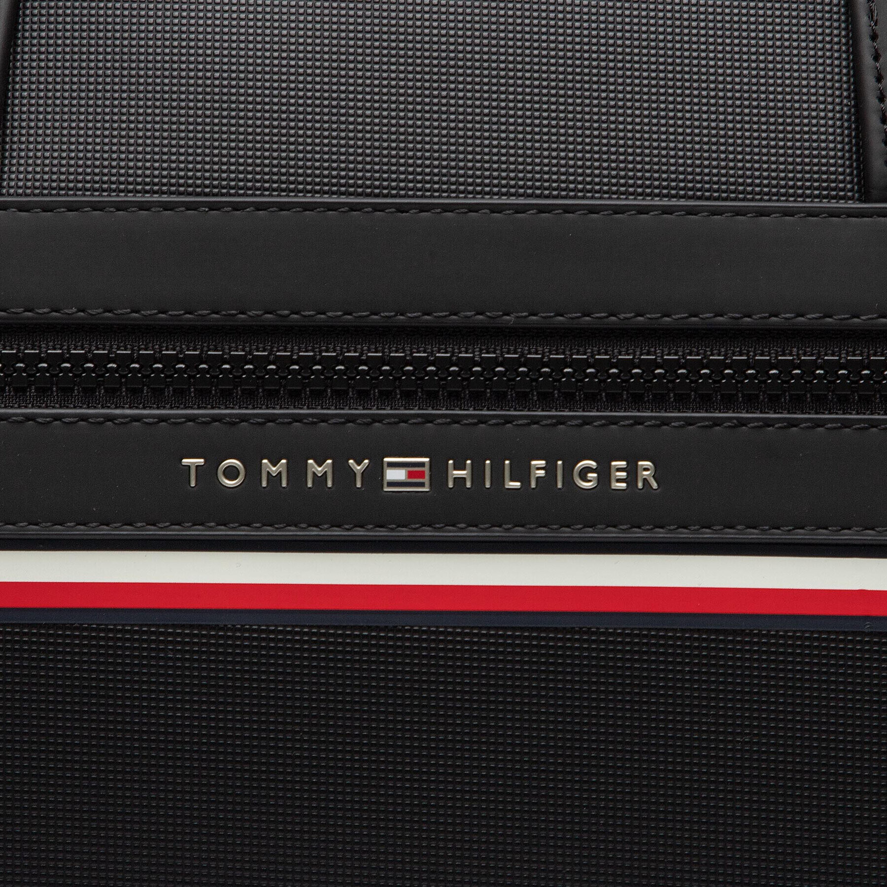 Tommy Hilfiger Сак Th Stripe Duffle AM0AM10302 Черен - Pepit.bg