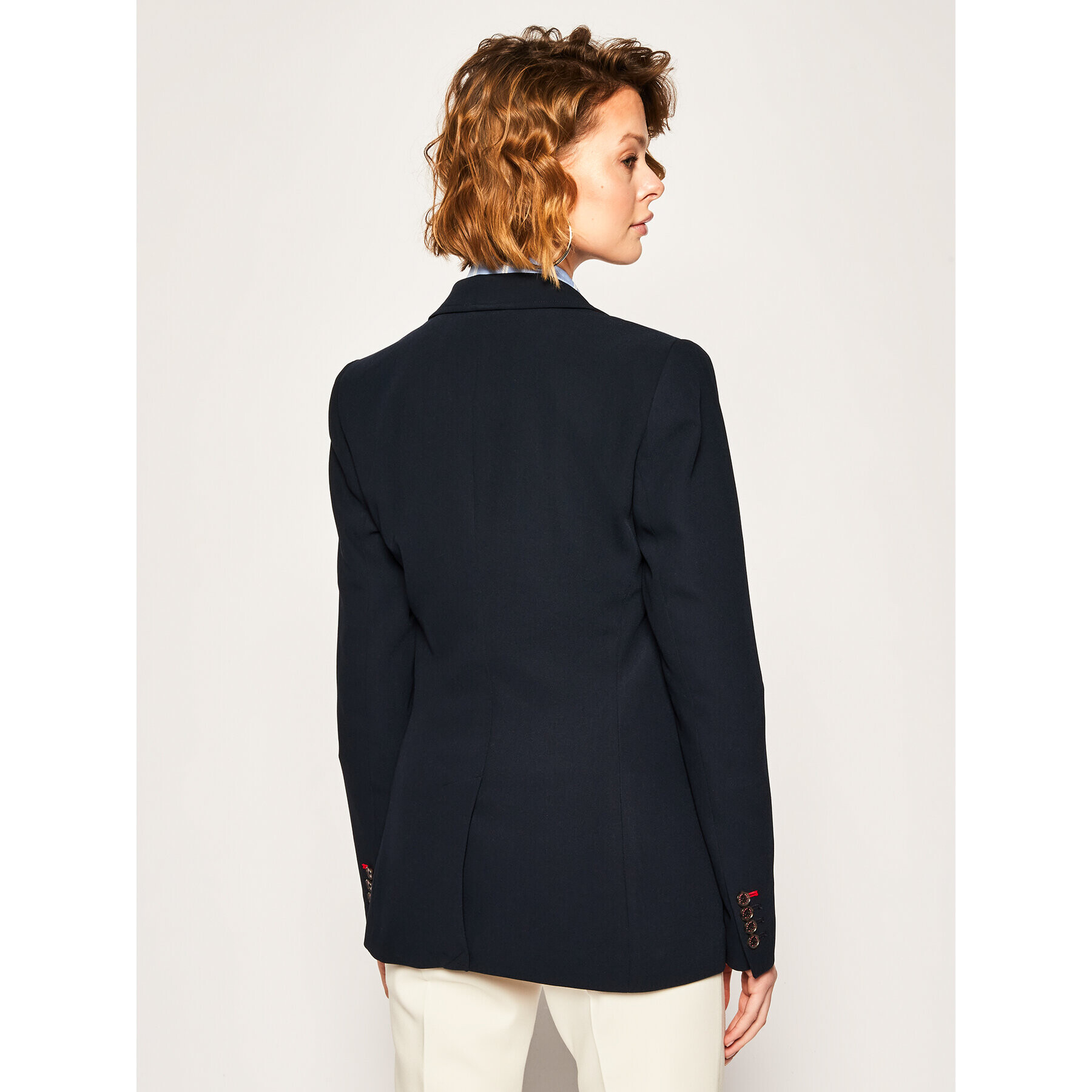 Tommy Hilfiger Сако Essential Poly WW0WW27294 Тъмносин Regular Fit - Pepit.bg