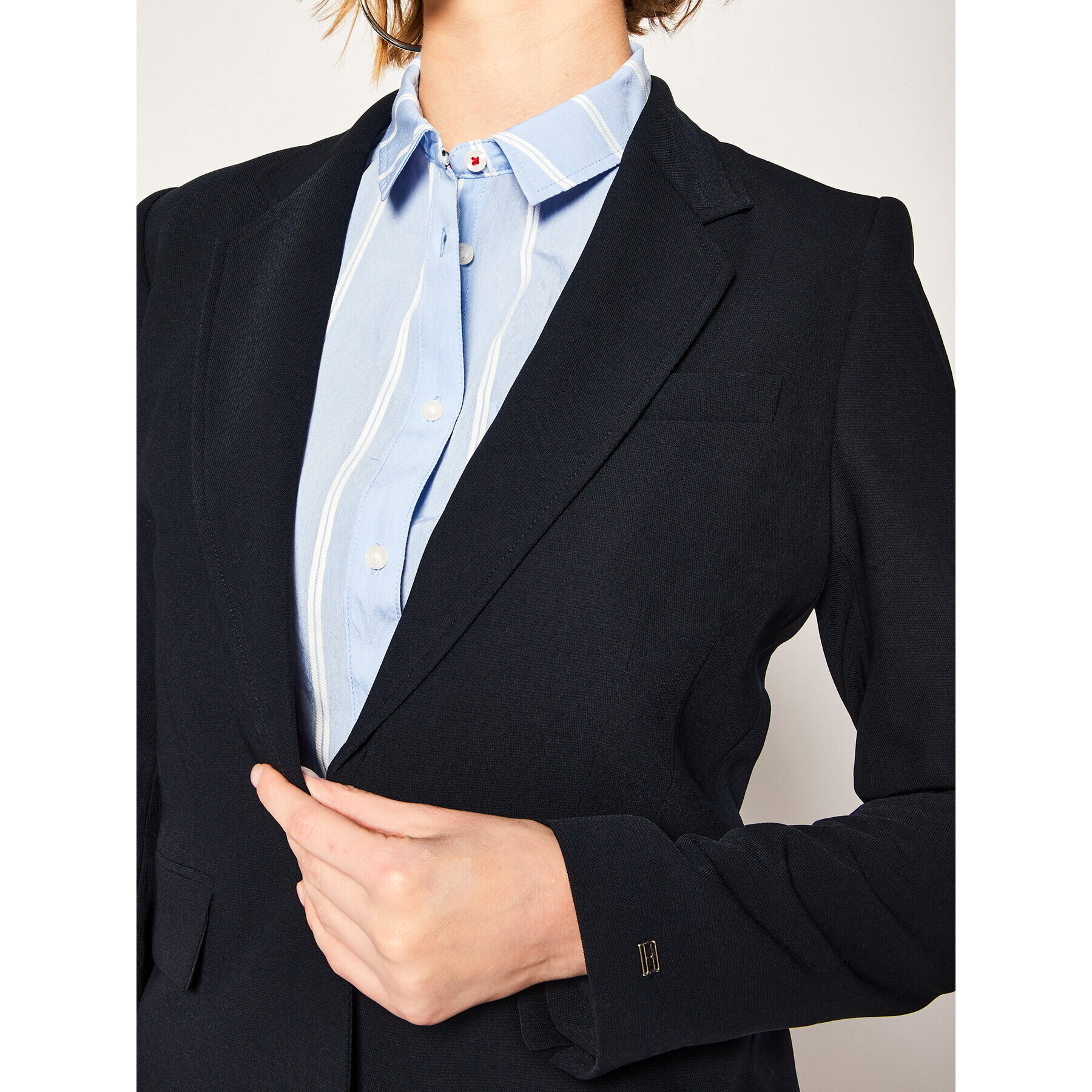 Tommy Hilfiger Сако Essential Poly WW0WW27294 Тъмносин Regular Fit - Pepit.bg