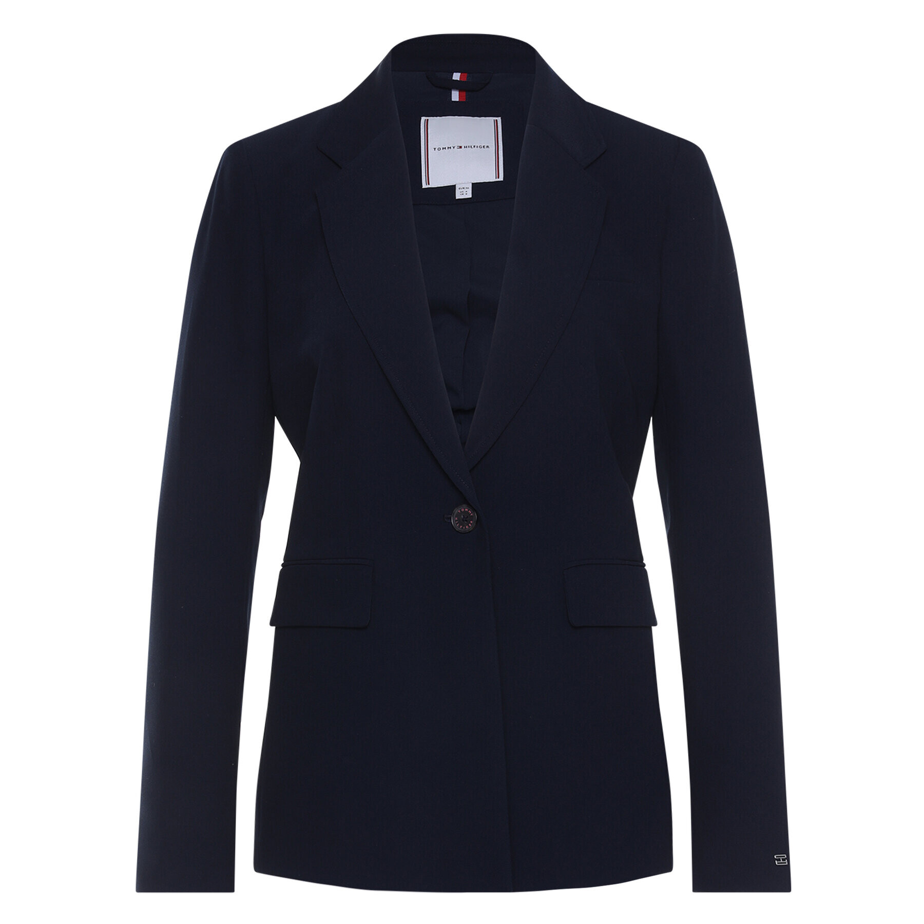 Tommy Hilfiger Сако Essential Poly WW0WW27294 Тъмносин Regular Fit - Pepit.bg