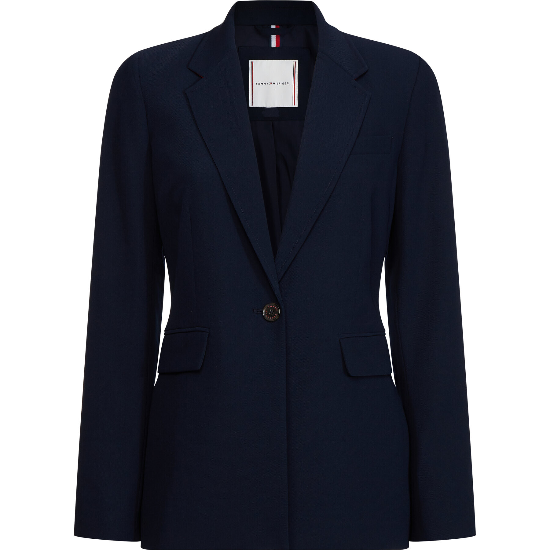 Tommy Hilfiger Сако Essential Poly WW0WW27294 Тъмносин Regular Fit - Pepit.bg