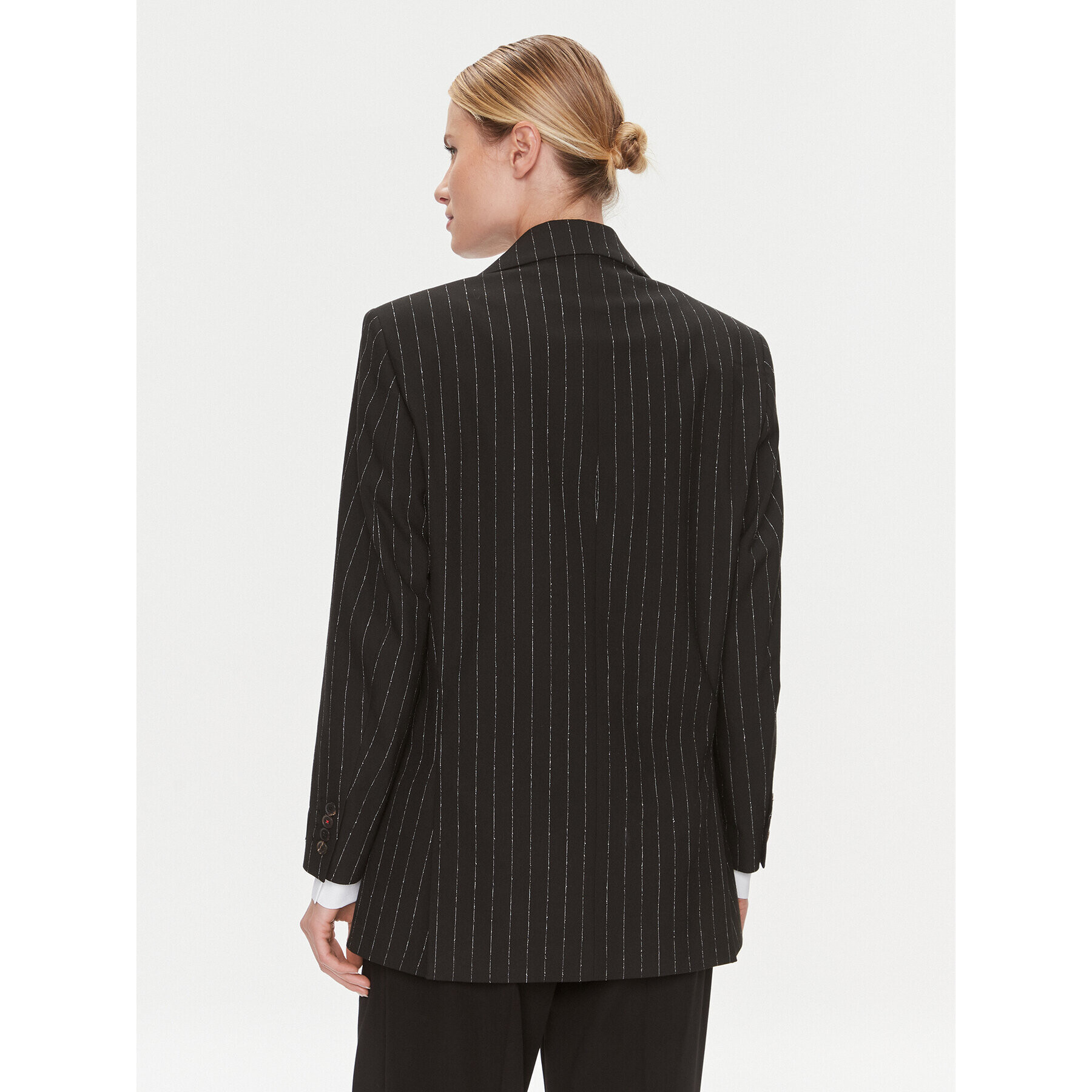 Tommy Hilfiger Сако Oversized Prep Pinstripe Blazer WW0WW40498 Черен Regular Fit - Pepit.bg