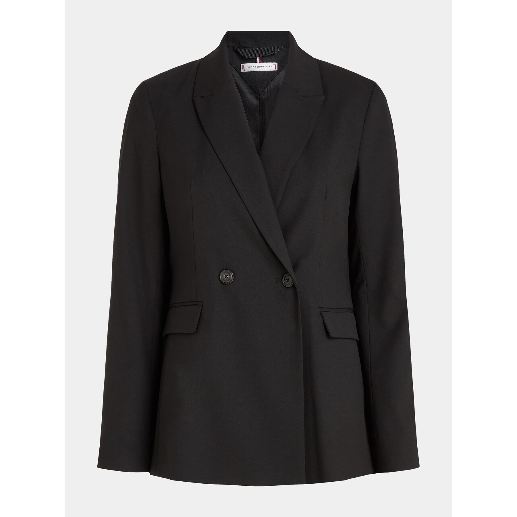 Tommy Hilfiger Сако Poly WW0WW39097 Черен Slim Fit - Pepit.bg