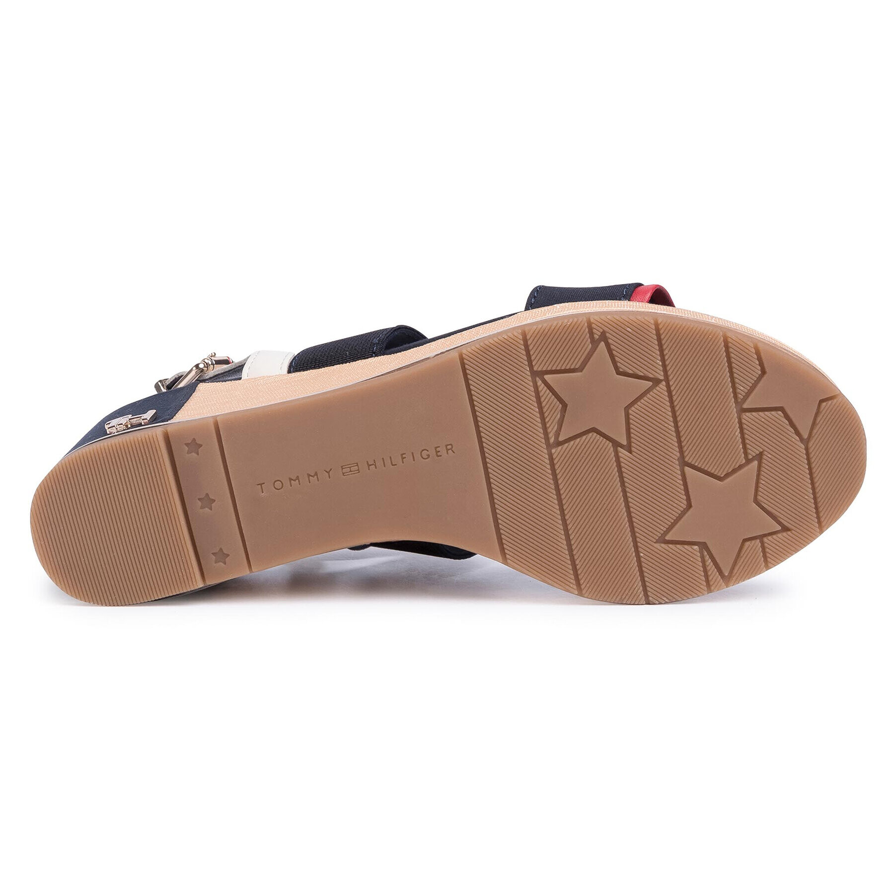 Tommy Hilfiger Сандали Basic Hardware Mid Wedge FW0FW04945 Тъмносин - Pepit.bg