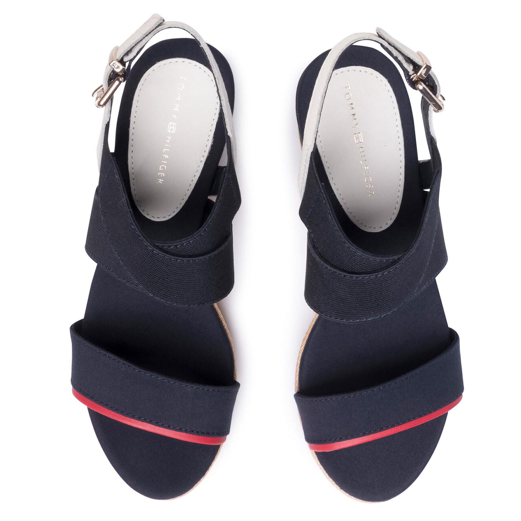 Tommy Hilfiger Сандали Basic Hardware Mid Wedge FW0FW04945 Тъмносин - Pepit.bg
