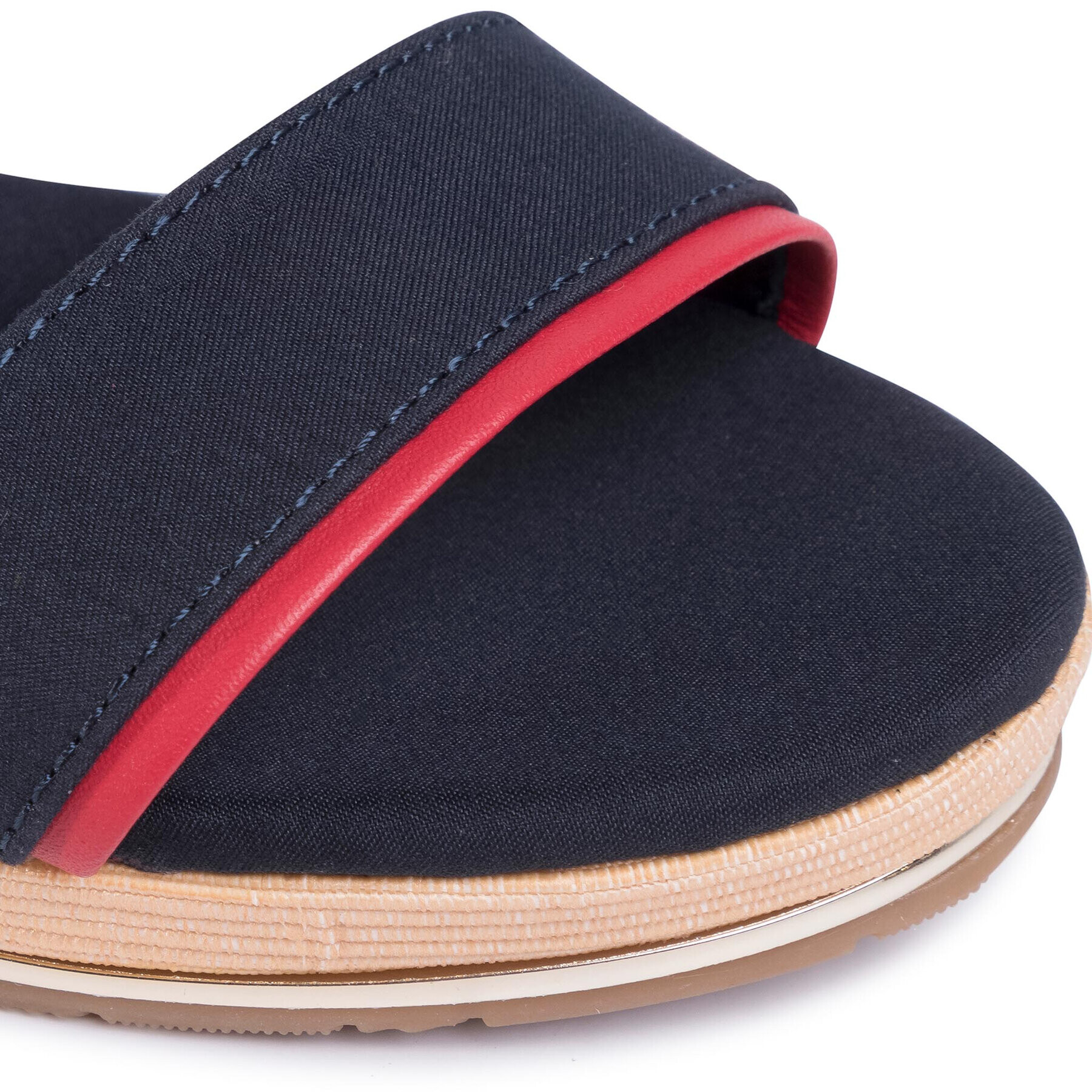 Tommy Hilfiger Сандали Basic Hardware Mid Wedge FW0FW04945 Тъмносин - Pepit.bg