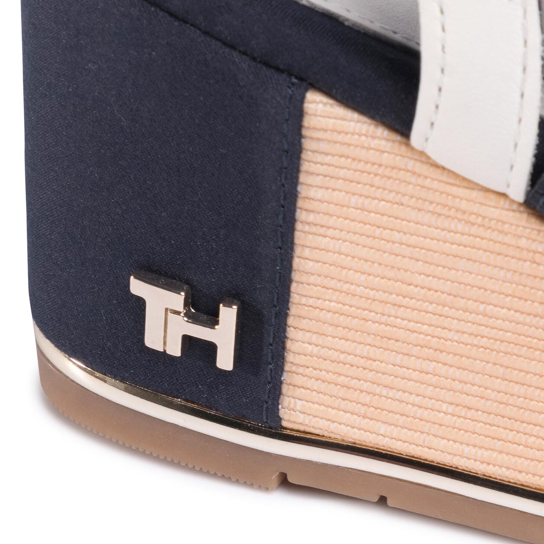 Tommy Hilfiger Сандали Basic Hardware Mid Wedge FW0FW04945 Тъмносин - Pepit.bg