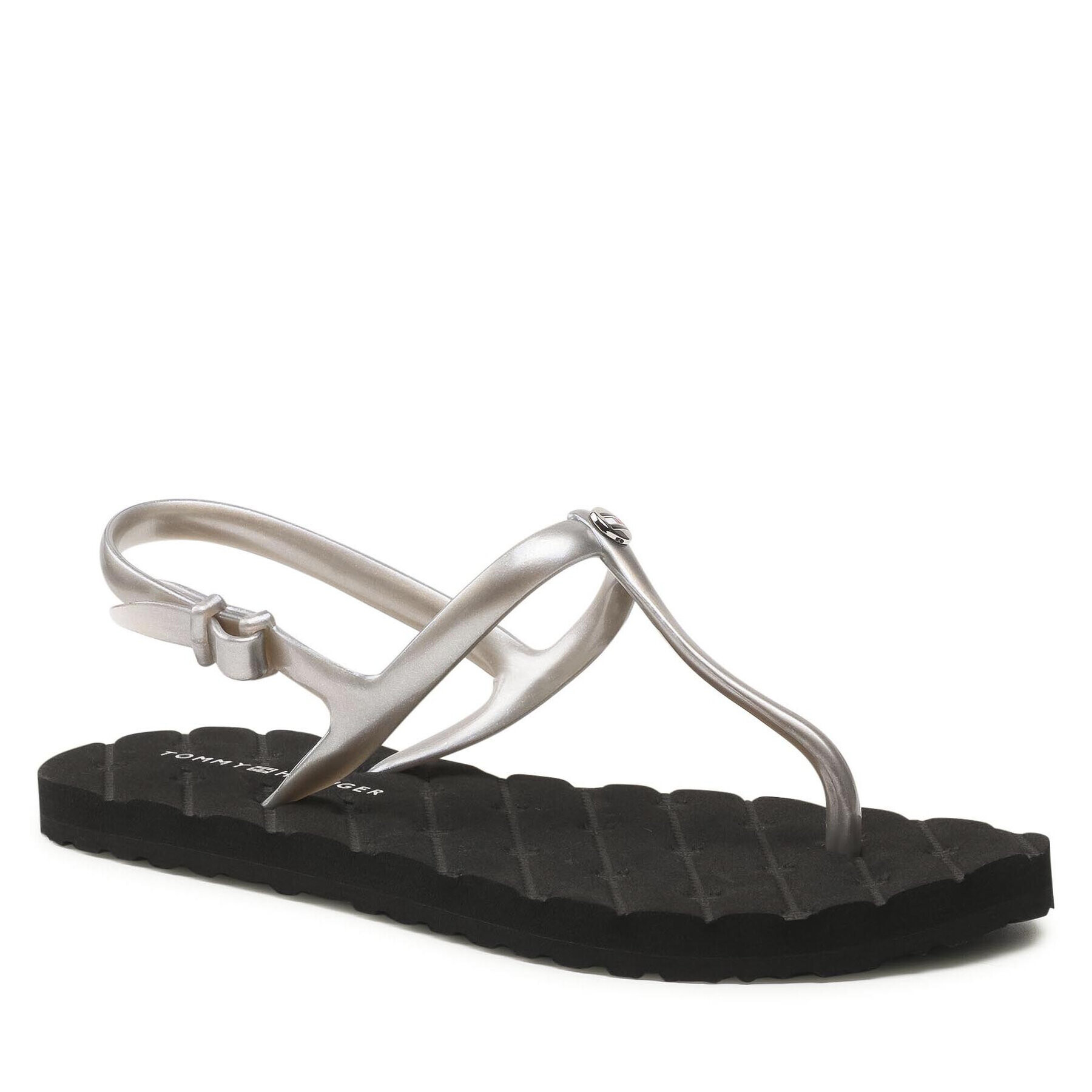 Tommy Hilfiger Сандали Classy Flip Flop FW0FW05823 Сребрист - Pepit.bg