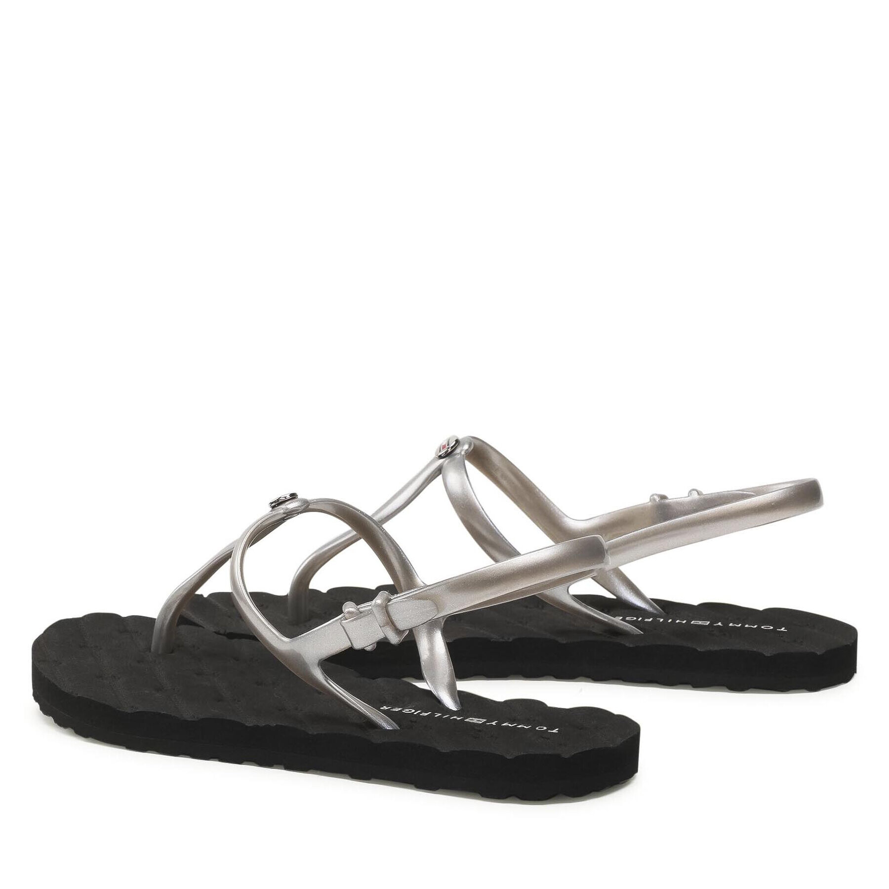 Tommy Hilfiger Сандали Classy Flip Flop FW0FW05823 Сребрист - Pepit.bg