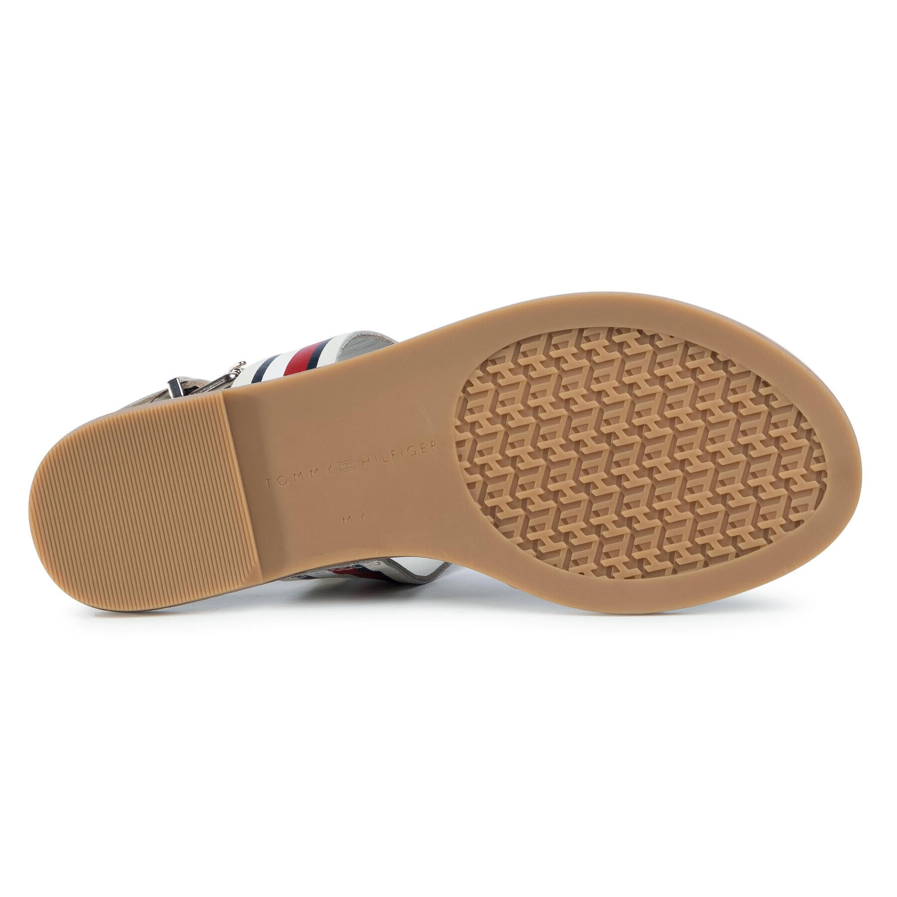 Tommy Hilfiger Сандали Corporate Letaher Fat Sandal FW0FW04840 Бял - Pepit.bg