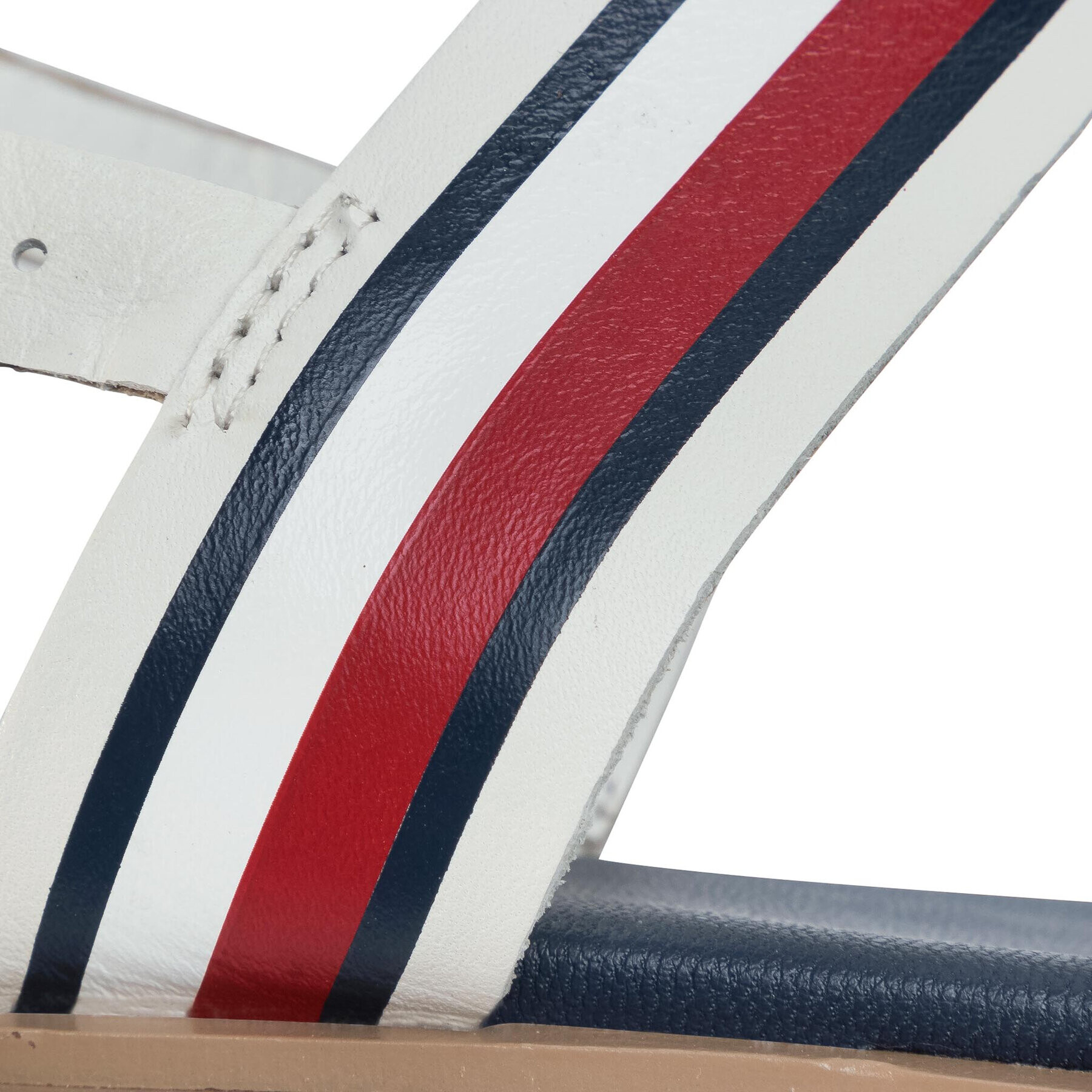 Tommy Hilfiger Сандали Corporate Letaher Fat Sandal FW0FW04840 Бял - Pepit.bg
