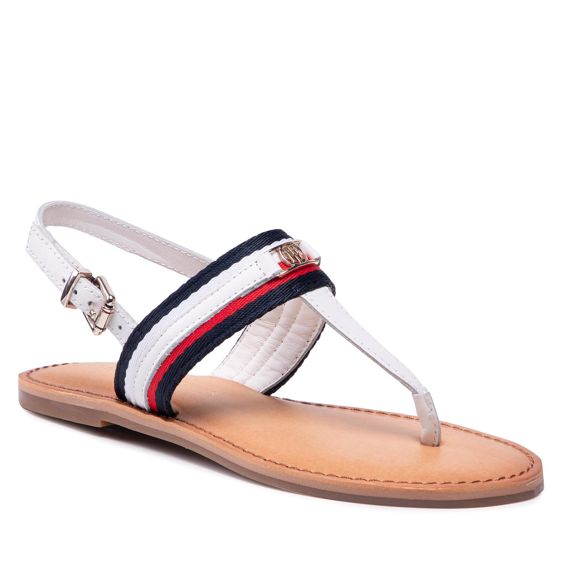 Tommy Hilfiger Сандали Corporate Webbing Flat Sandal FW0FW06232 Бял - Pepit.bg