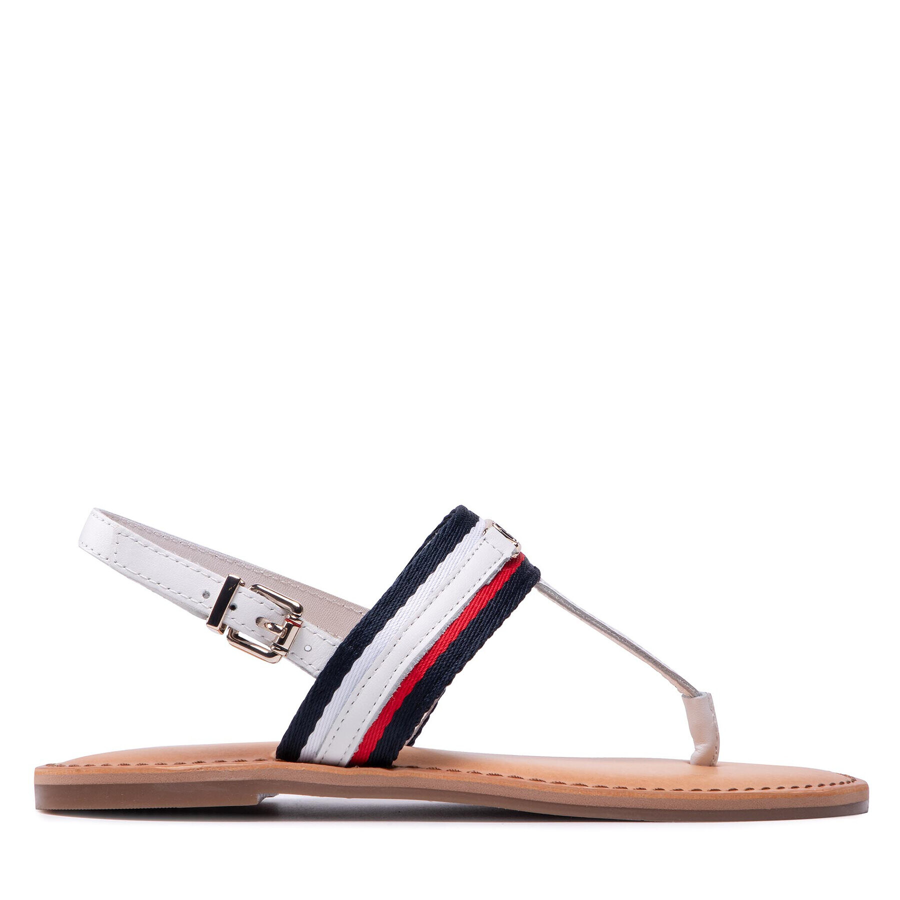 Tommy Hilfiger Сандали Corporate Webbing Flat Sandal FW0FW06232 Бял - Pepit.bg