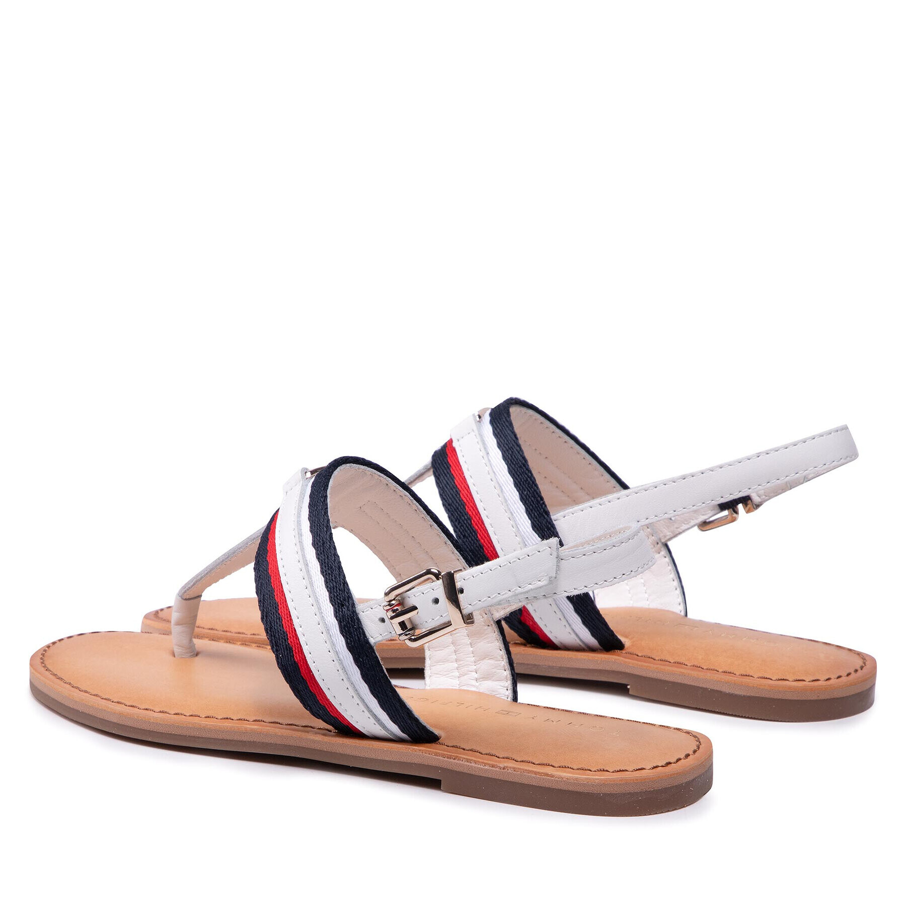 Tommy Hilfiger Сандали Corporate Webbing Flat Sandal FW0FW06232 Бял - Pepit.bg