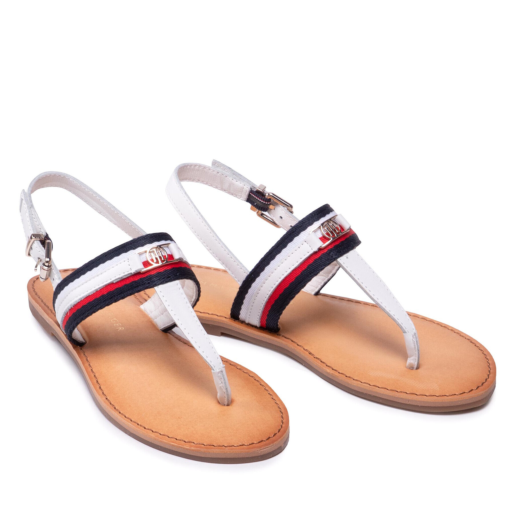 Tommy Hilfiger Сандали Corporate Webbing Flat Sandal FW0FW06232 Бял - Pepit.bg