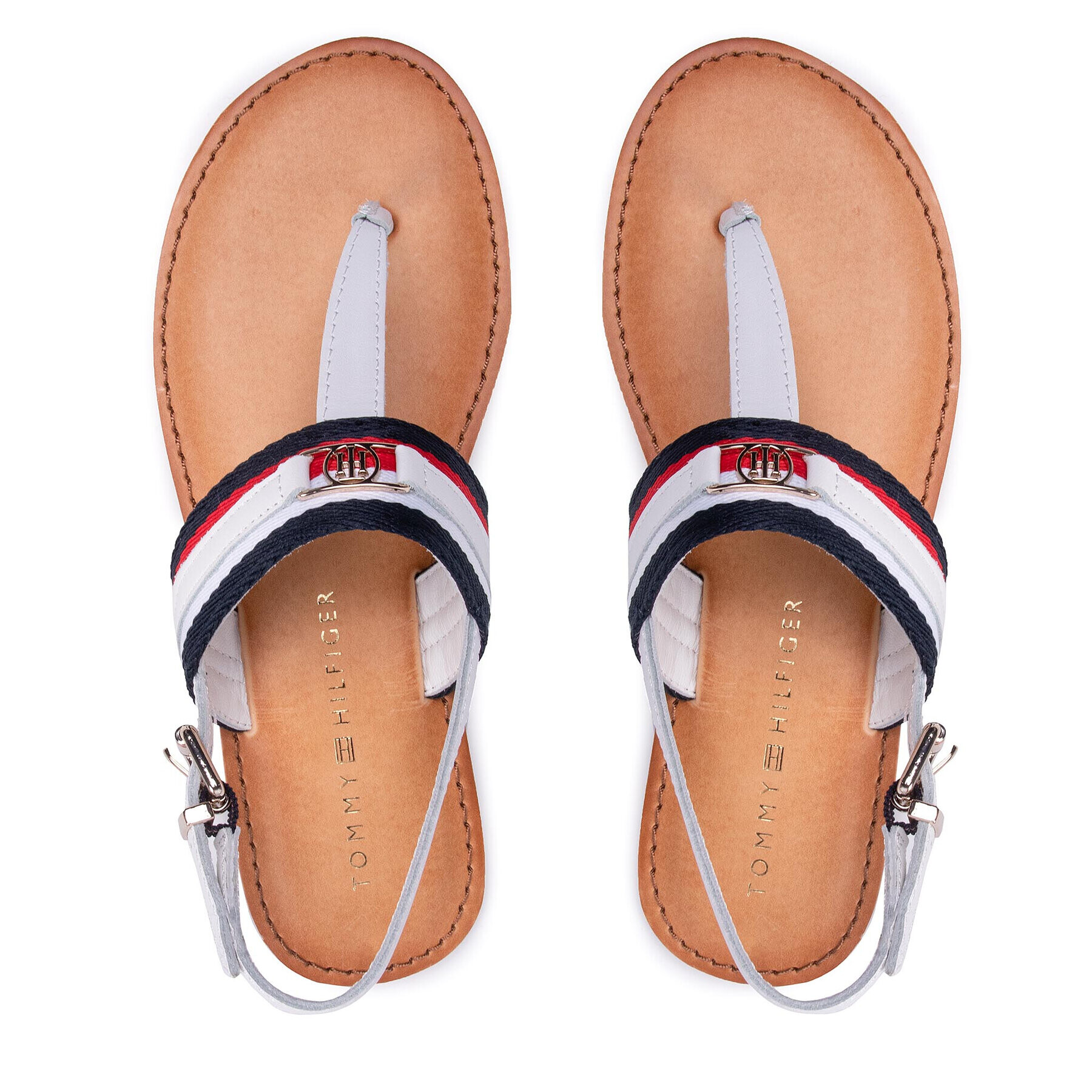 Tommy Hilfiger Сандали Corporate Webbing Flat Sandal FW0FW06232 Бял - Pepit.bg