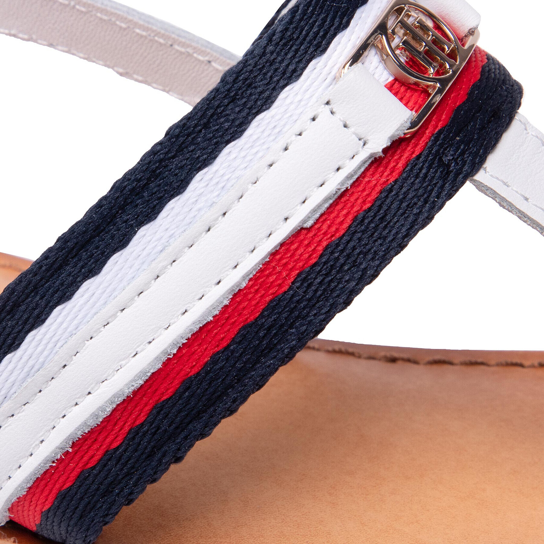 Tommy Hilfiger Сандали Corporate Webbing Flat Sandal FW0FW06232 Бял - Pepit.bg