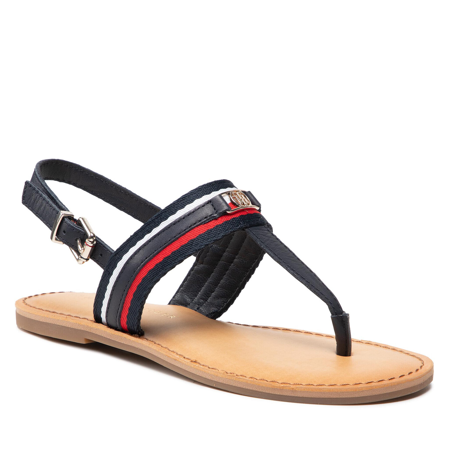 Tommy Hilfiger Сандали Corporate Webbing Flat Sandal FW0FW06232 Тъмносин - Pepit.bg