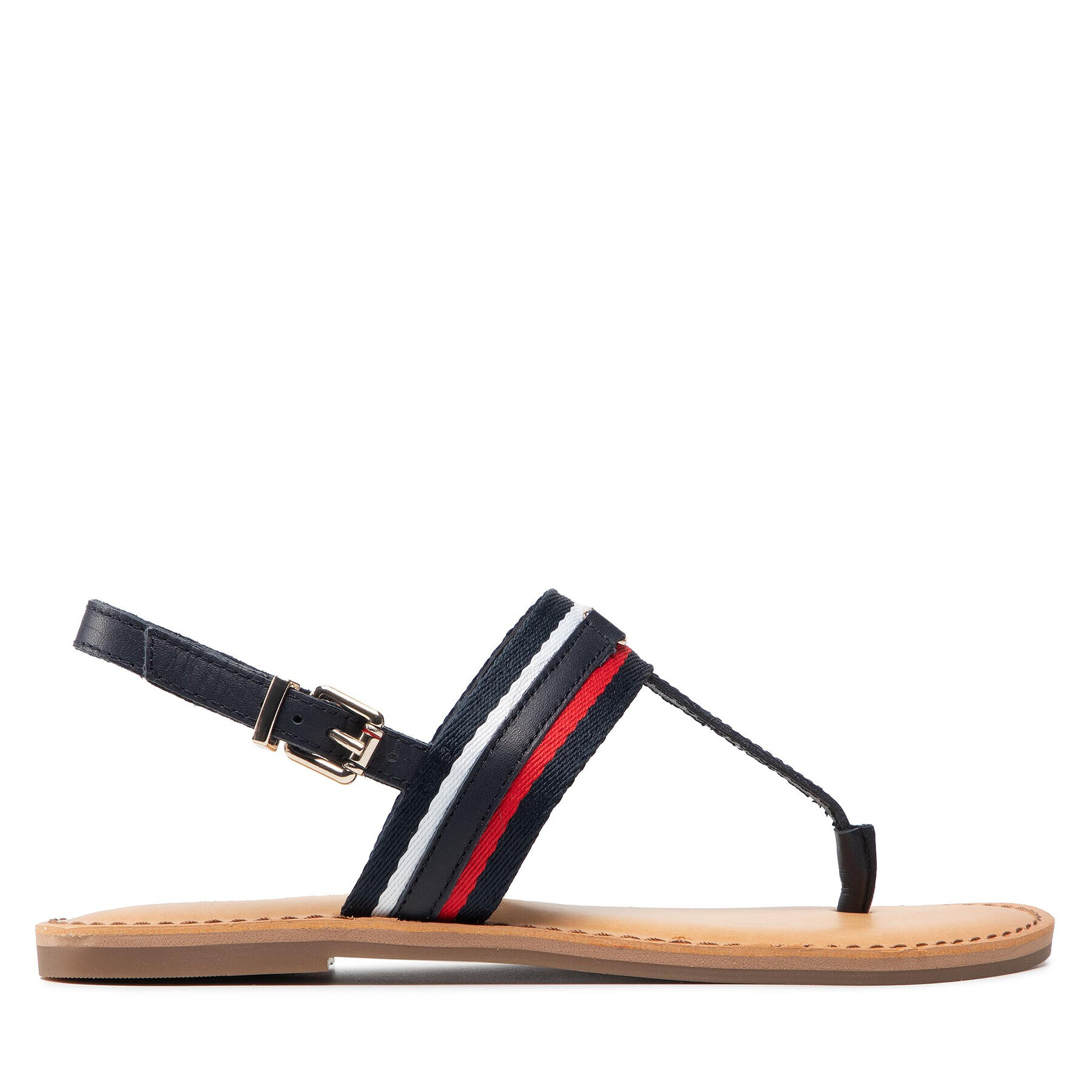 Tommy Hilfiger Сандали Corporate Webbing Flat Sandal FW0FW06232 Тъмносин - Pepit.bg