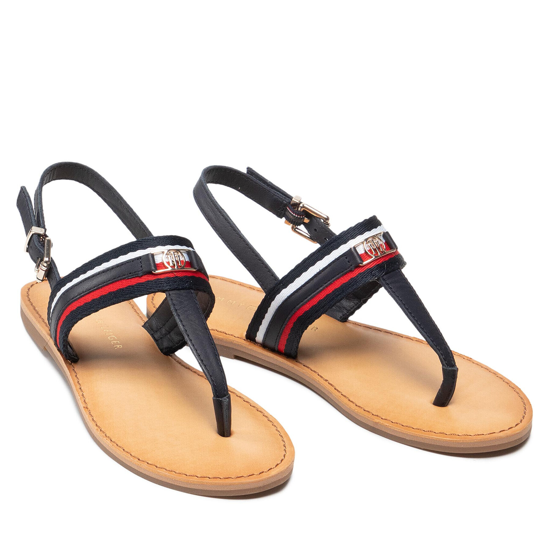 Tommy Hilfiger Сандали Corporate Webbing Flat Sandal FW0FW06232 Тъмносин - Pepit.bg