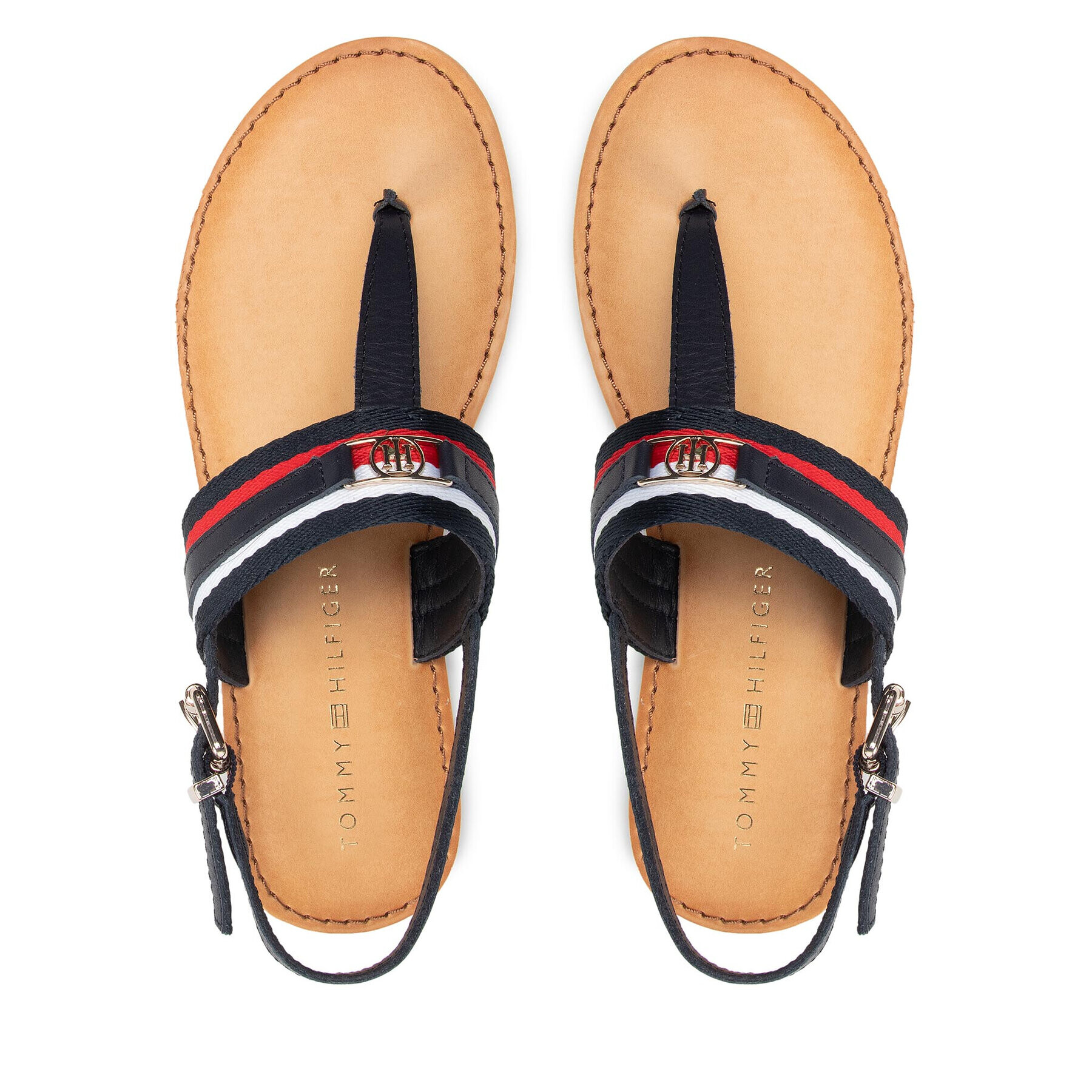 Tommy Hilfiger Сандали Corporate Webbing Flat Sandal FW0FW06232 Тъмносин - Pepit.bg