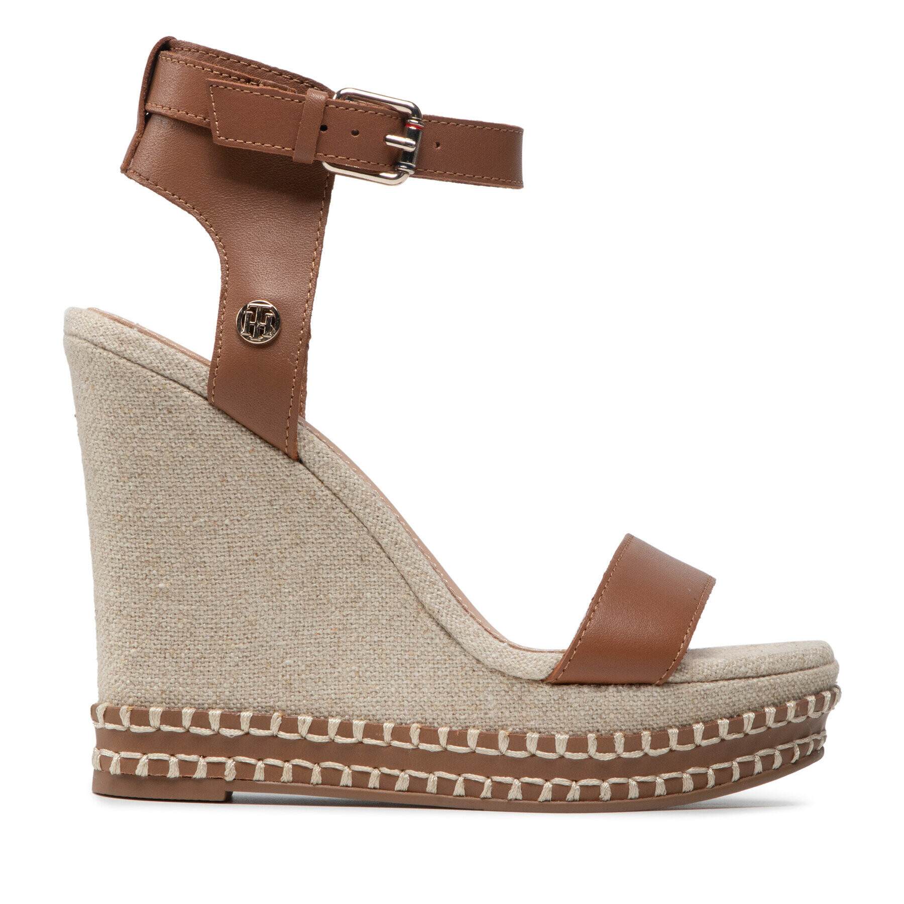 Tommy Hilfiger Сандали Elevated Signature Wedge Sandal FW0FW06296 Кафяв - Pepit.bg