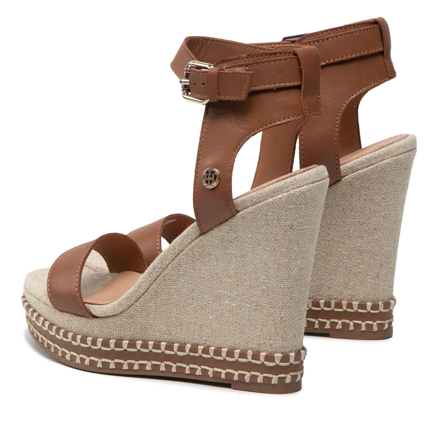 Tommy Hilfiger Сандали Elevated Signature Wedge Sandal FW0FW06296 Кафяв - Pepit.bg