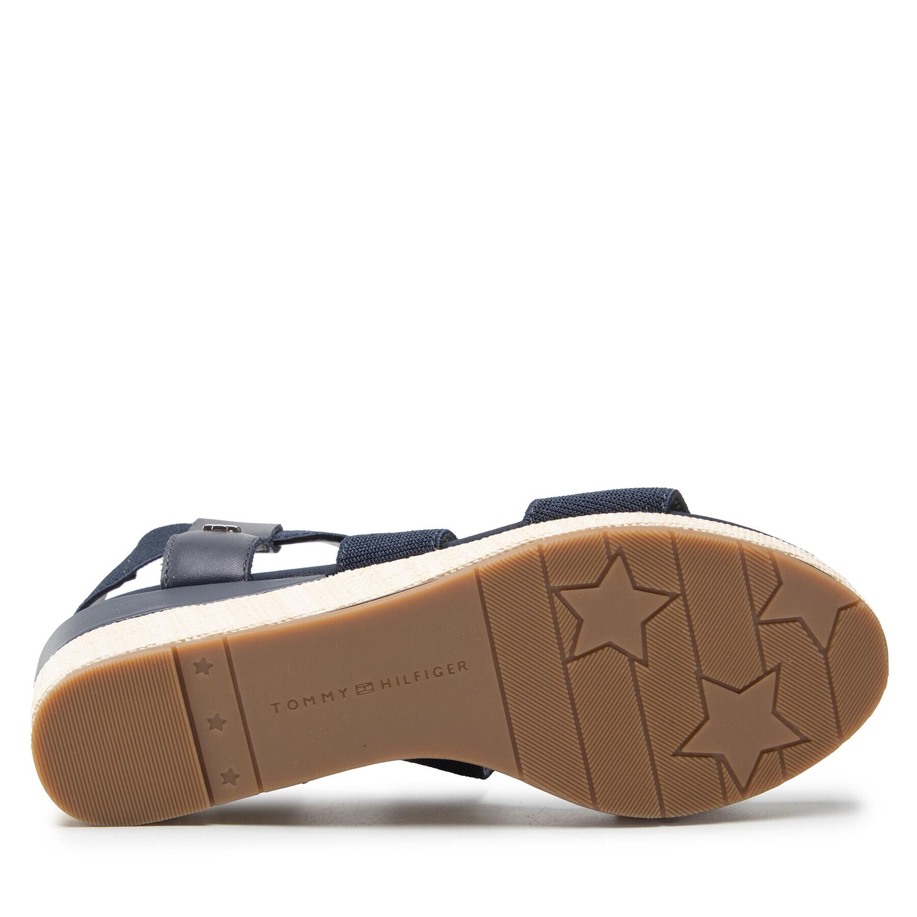 Tommy Hilfiger Сандали Essential Elastic Low Wedge FW0FW06305 Тъмносин - Pepit.bg