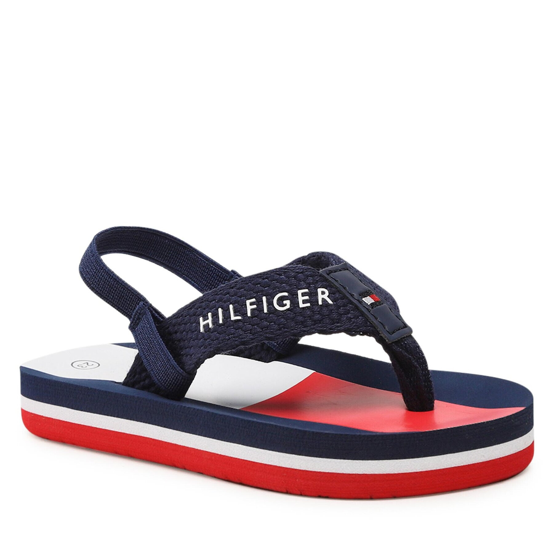 Tommy Hilfiger Сандали Flag Flap Flop T1B8-32917-0058 Тъмносин - Pepit.bg