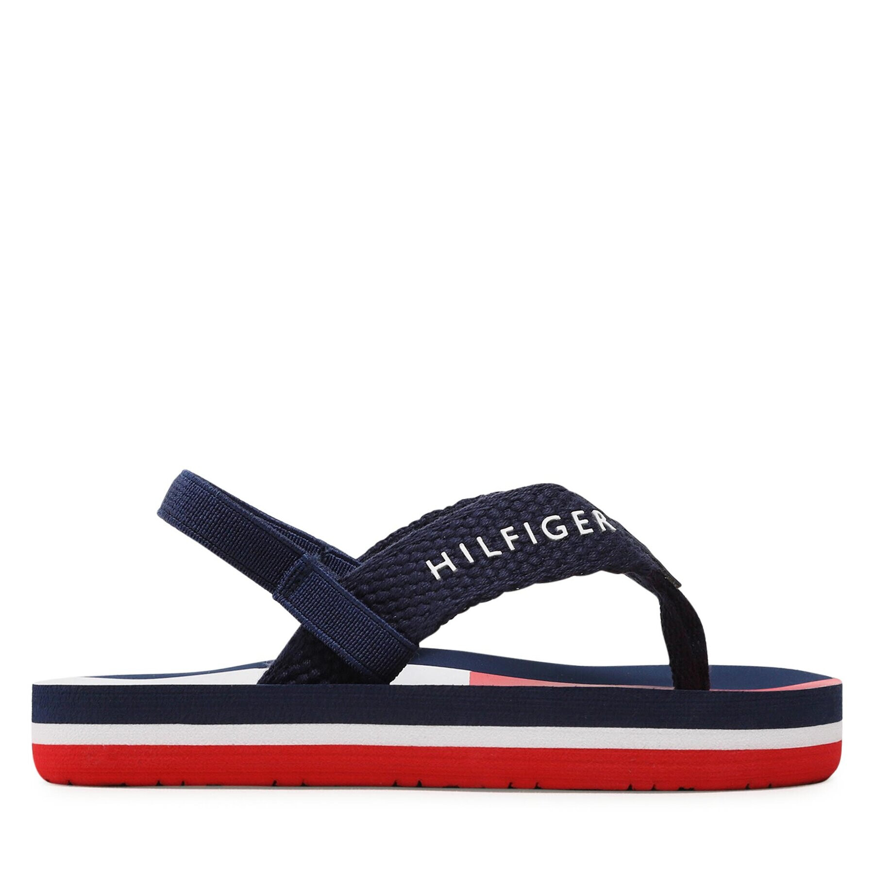 Tommy Hilfiger Сандали Flag Flap Flop T1B8-32917-0058 Тъмносин - Pepit.bg