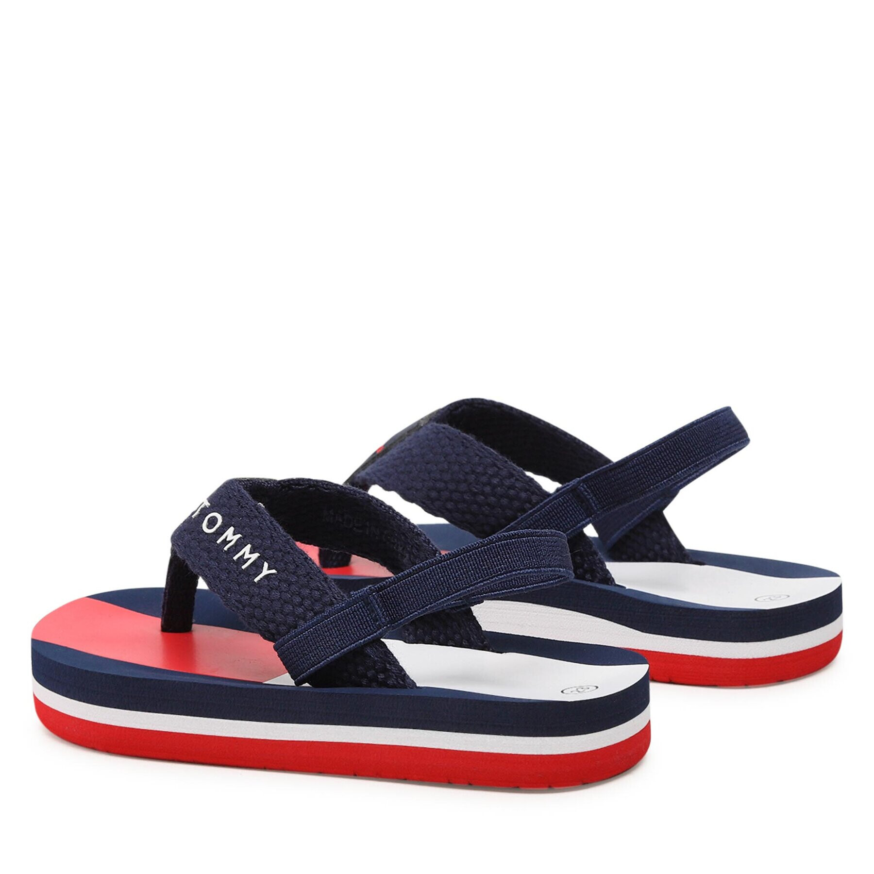 Tommy Hilfiger Сандали Flag Flap Flop T1B8-32917-0058 Тъмносин - Pepit.bg