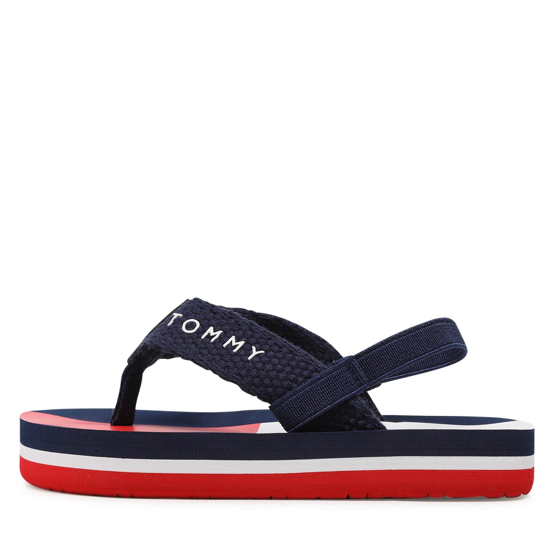 Tommy Hilfiger Сандали Flag Flap Flop T1B8-32917-0058 Тъмносин - Pepit.bg