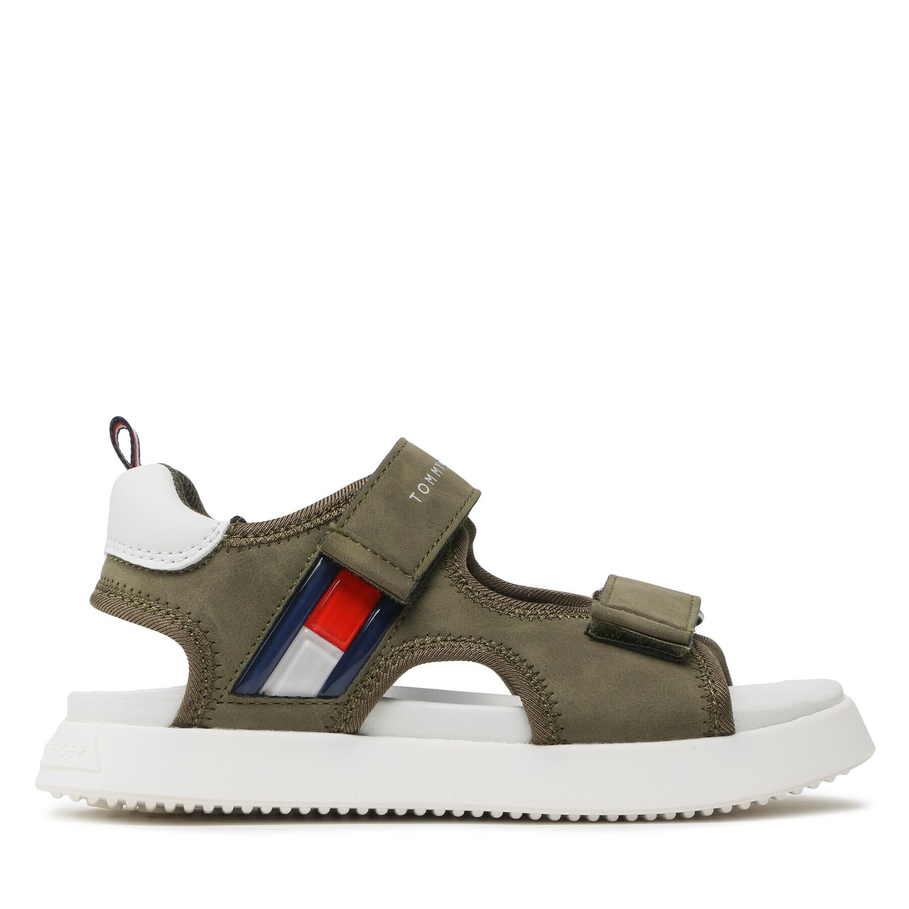 Tommy Hilfiger Сандали Flag Velcro Sandal T3B2-32906-1355 M Каки - Pepit.bg