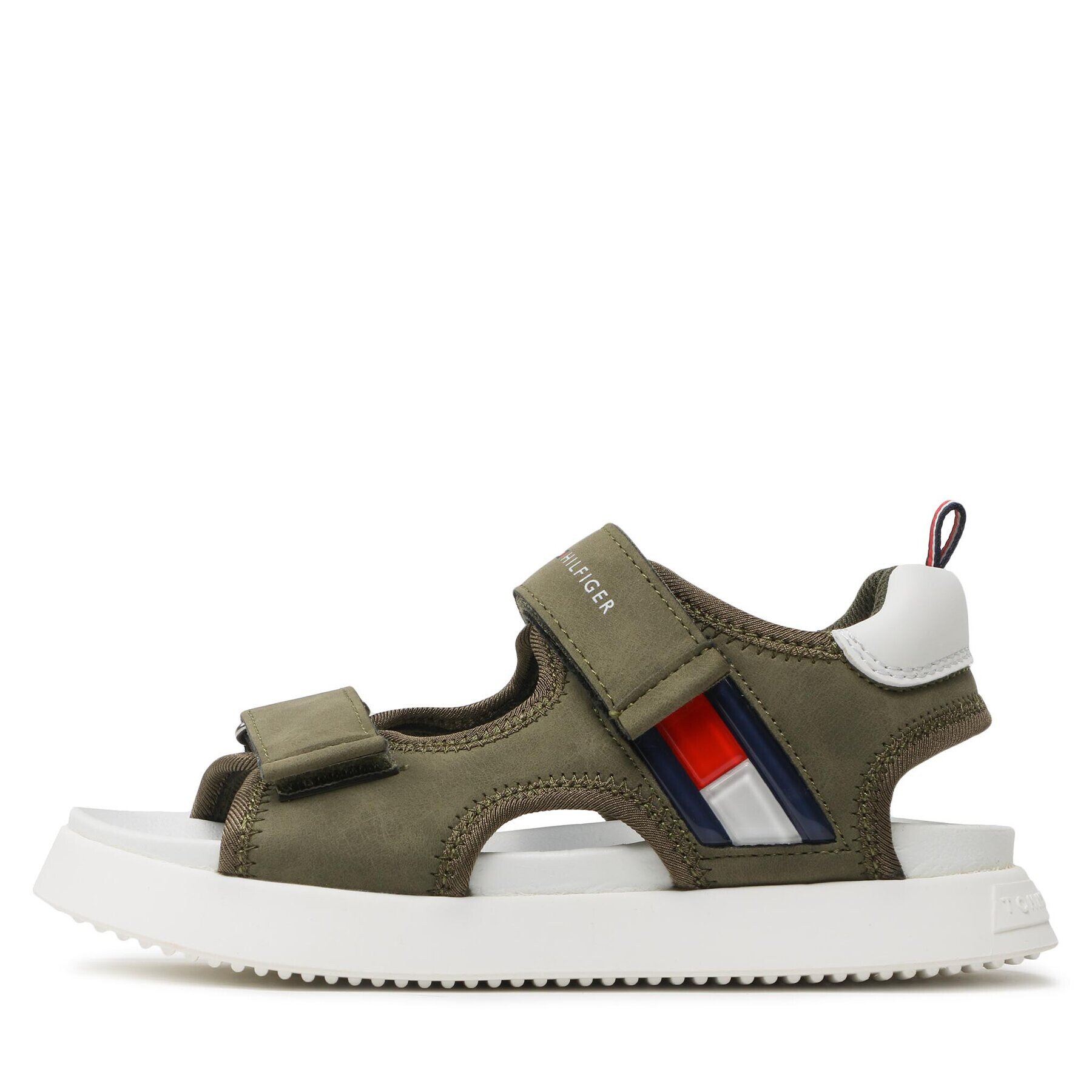 Tommy Hilfiger Сандали Flag Velcro Sandal T3B2-32906-1355 M Каки - Pepit.bg