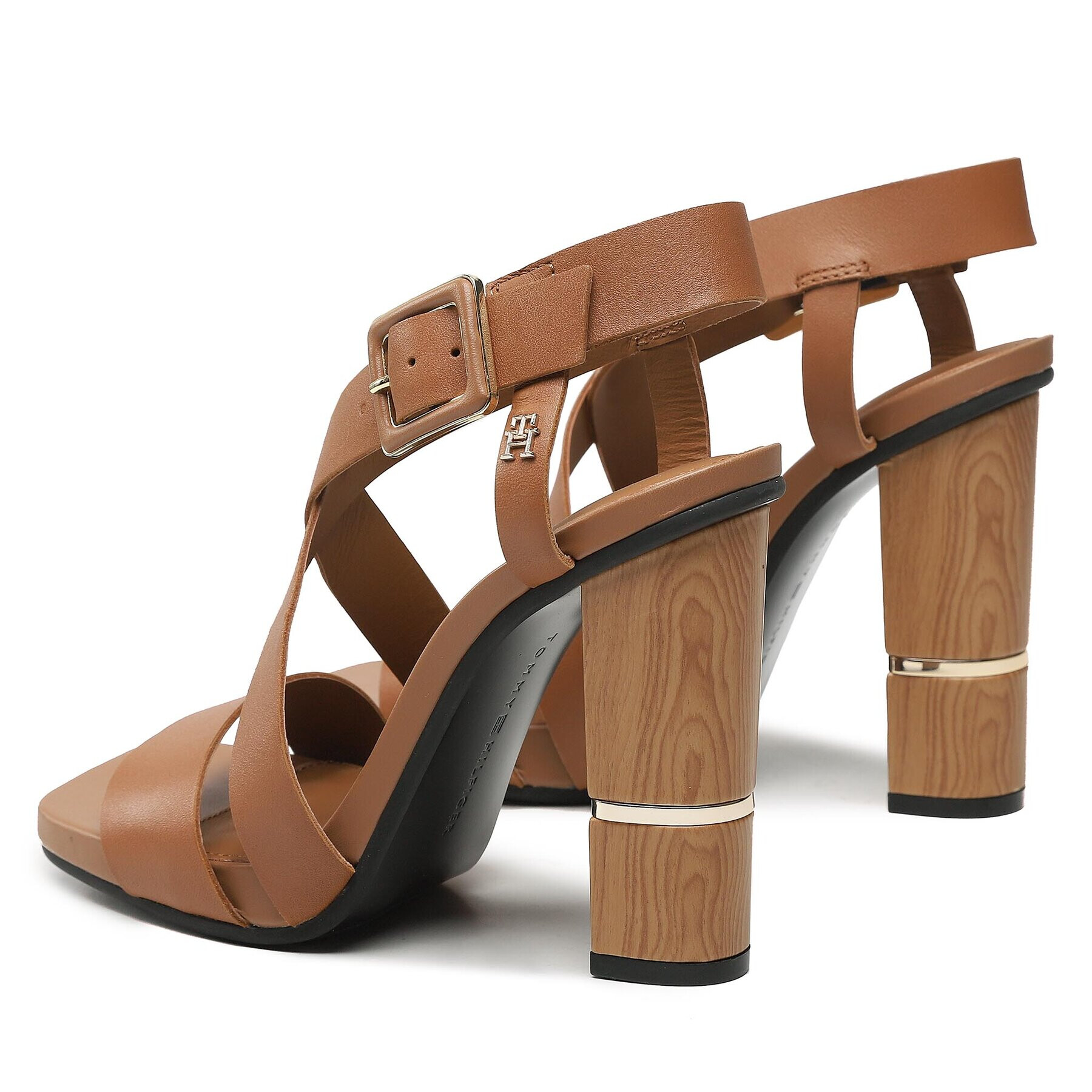 Tommy Hilfiger Сандали Hardware Block High Heel FW0FW07016 Кафяв - Pepit.bg