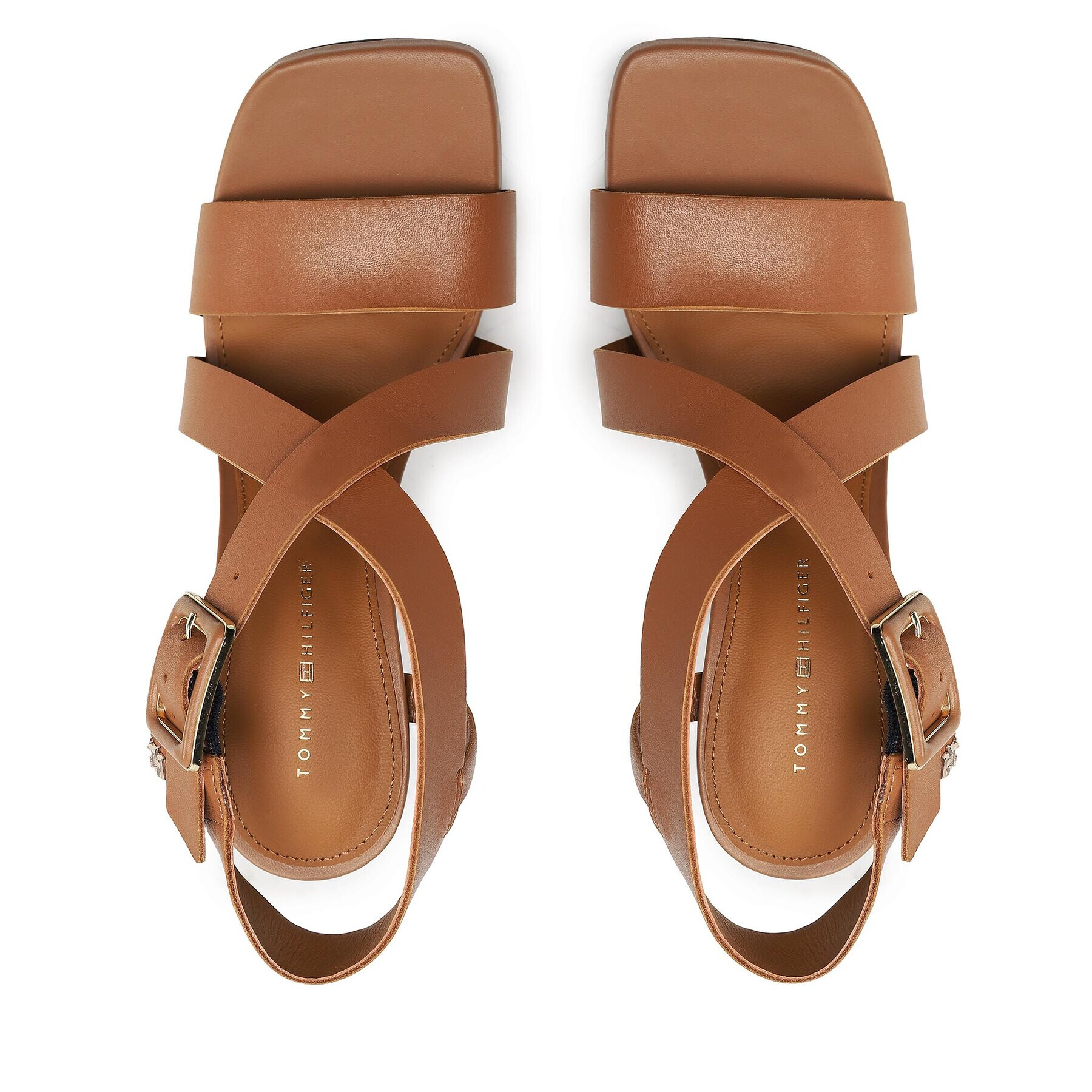 Tommy Hilfiger Сандали Hardware Block High Heel FW0FW07016 Кафяв - Pepit.bg