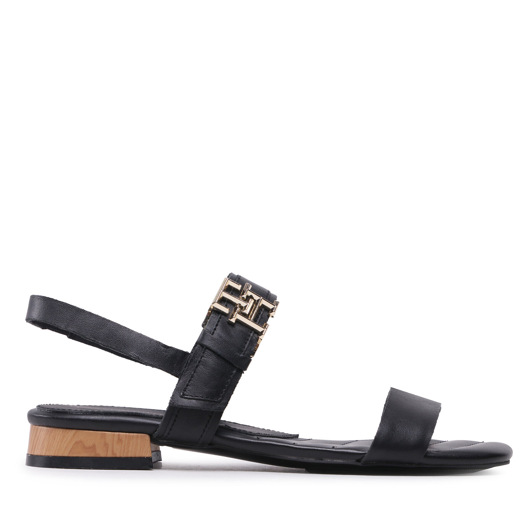Tommy Hilfiger Сандали Hardware Flat Sandal FW0FW07094 Черен - Pepit.bg